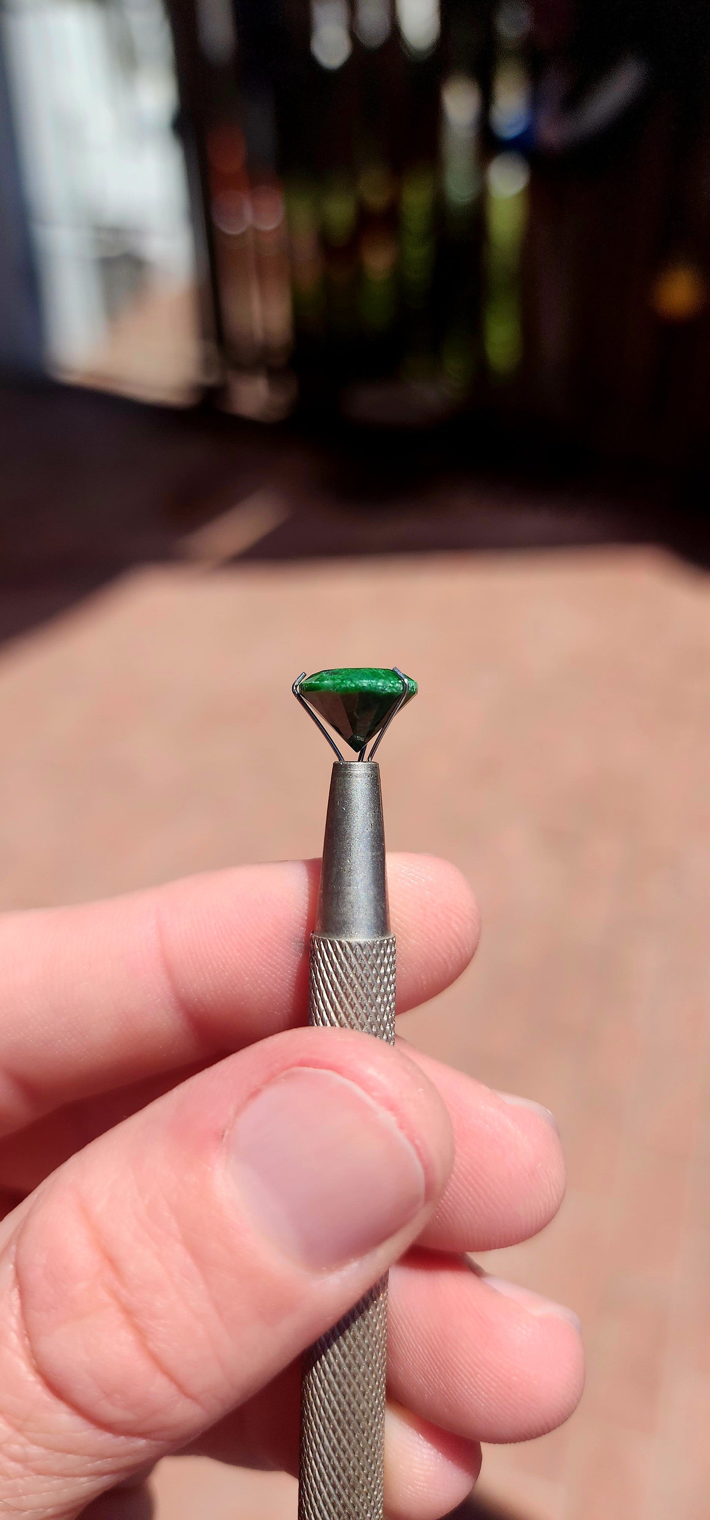 Natural unset, no treatment 4ct maw sit sit gemstone in a round cut with an opaque clarity.