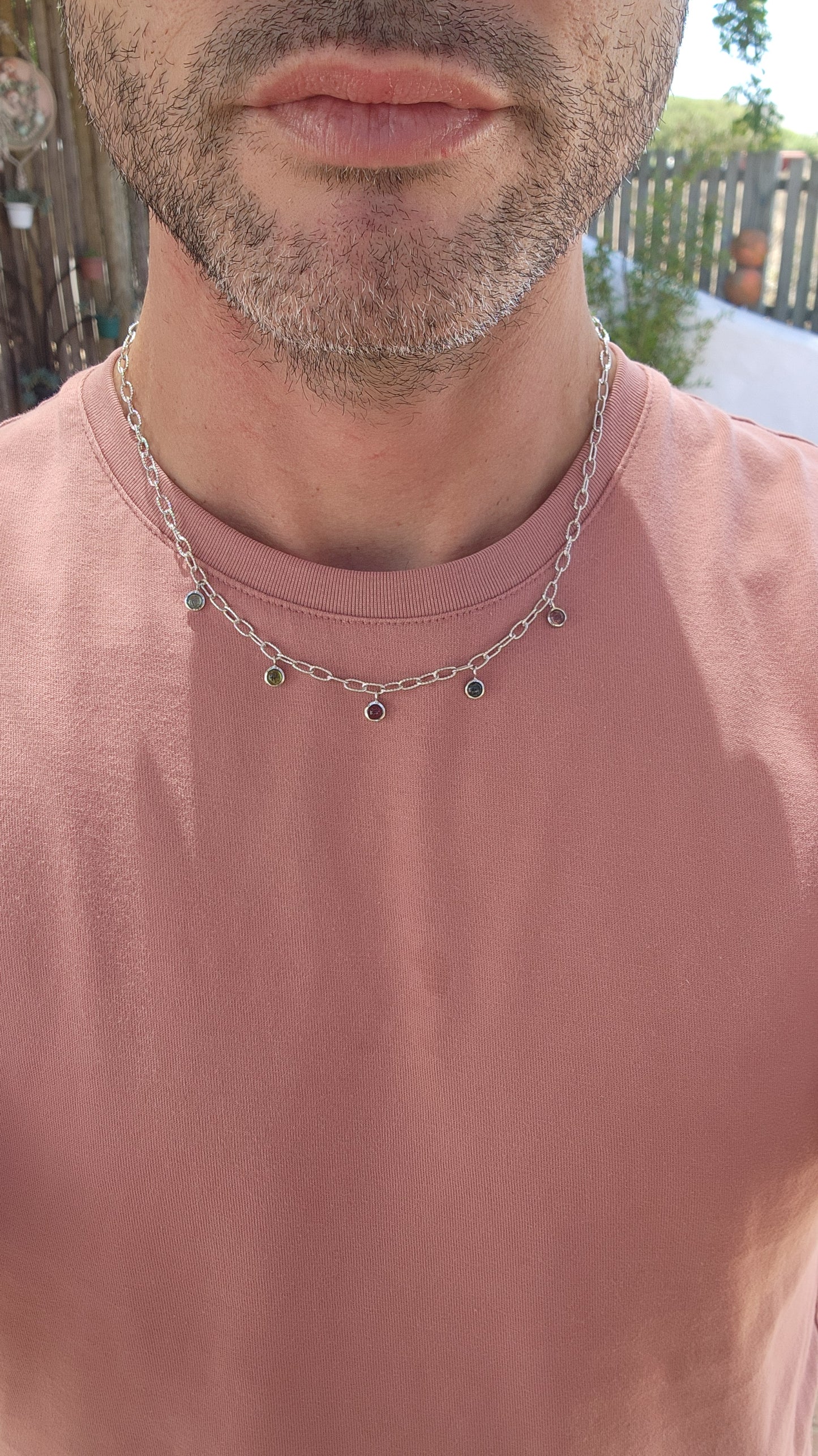 This sterling silver necklace is like a little party for your neckline! It’s a playful yet sophisticated design that feels like it belongs to someone who dances between elegance and whimsy.