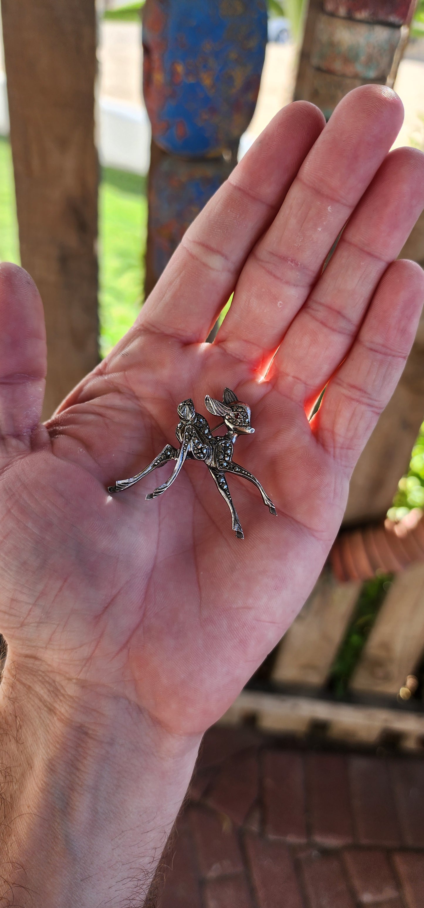 Oh, what a darling star! This adorable vintage sterling silver Bambi brooch looks like it just leaped straight from the silver screen and into your jewelry collection, taking a well-deserved break from the limelight.