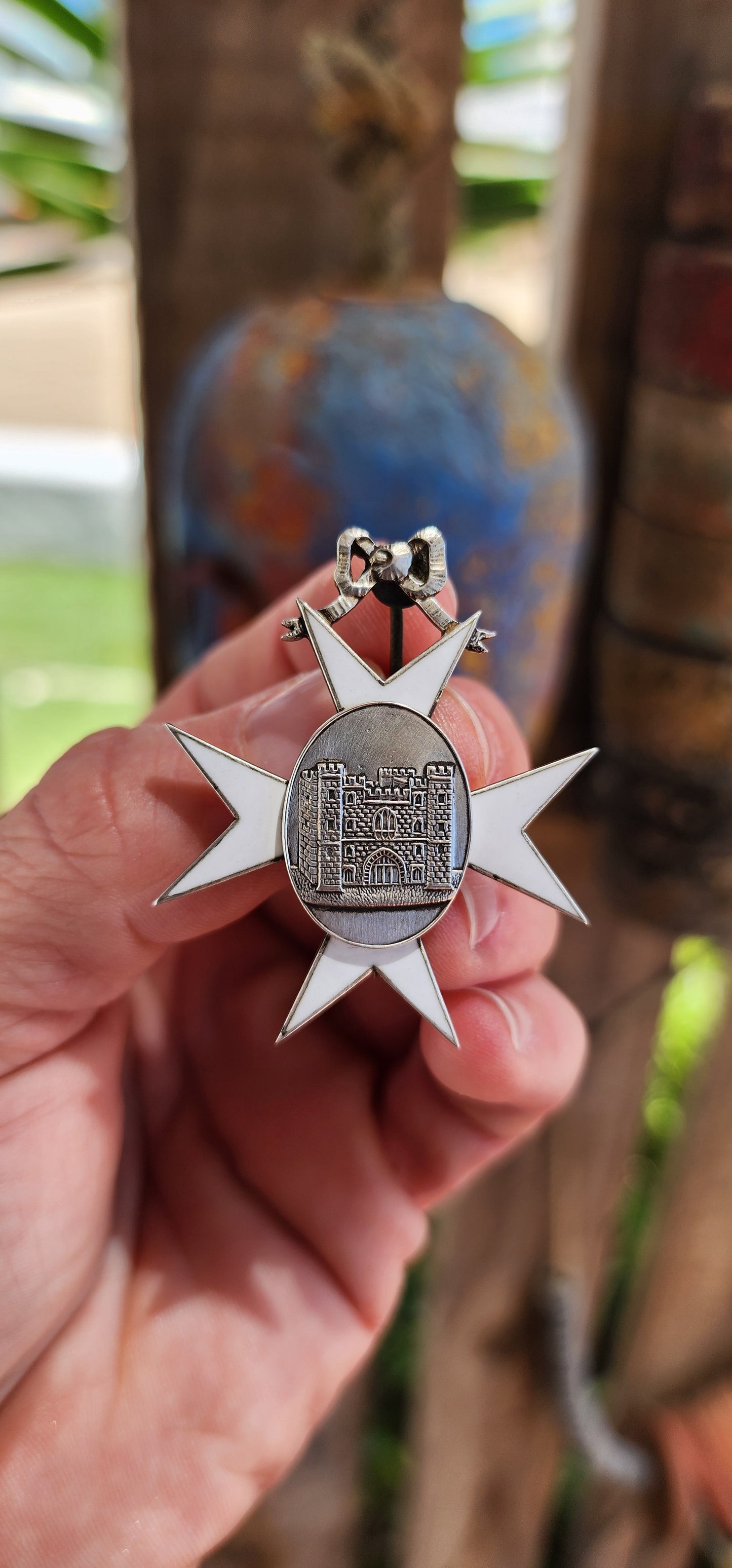 This marvelous hallmarked sterling silver Natal sporting award medal/brooch, crafted by Johnson, Walker & Tolhurst (JW&T) of London, is a rare, high-quality enamel and silver medal from the 1930's.