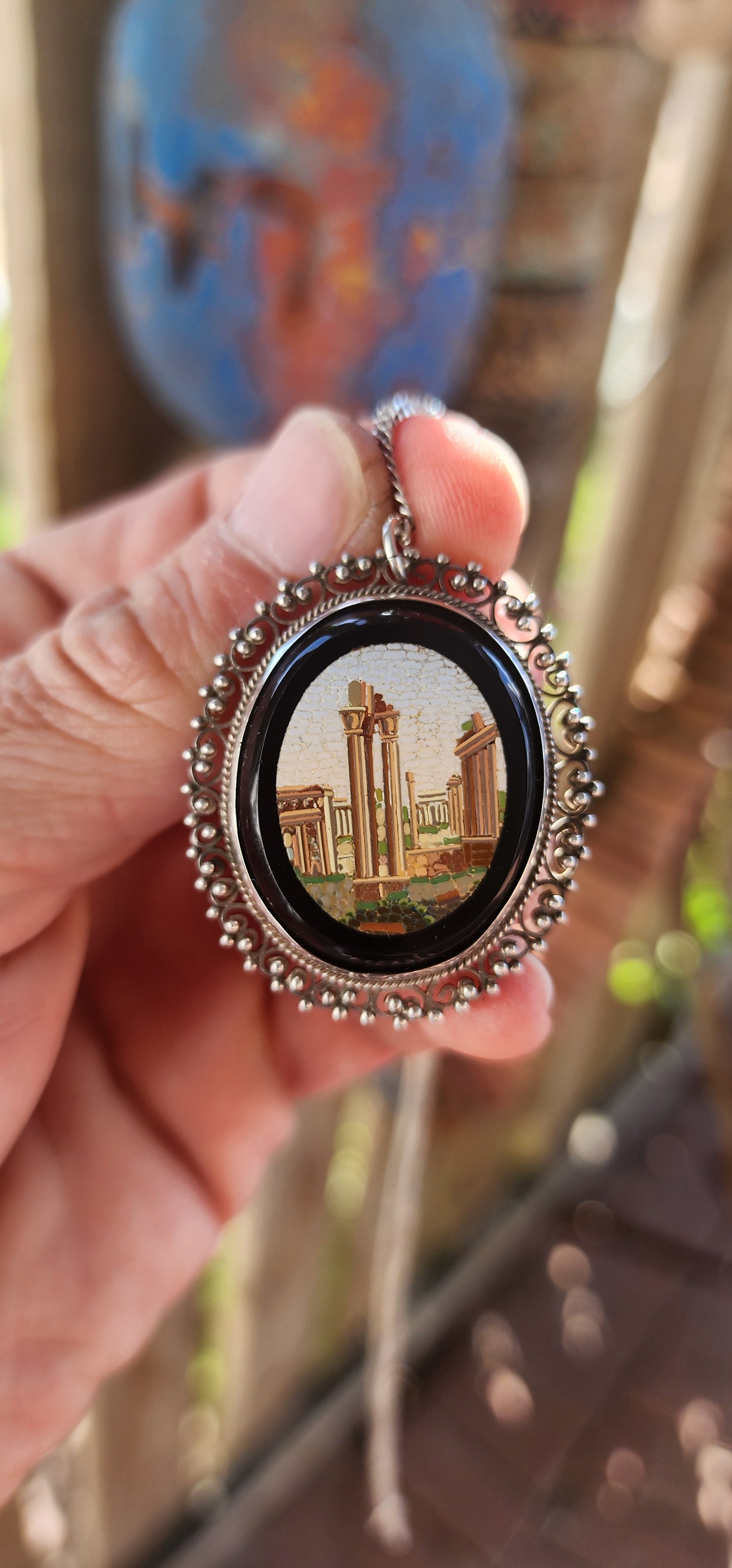 This Antique Victorian Grand Tour Micro Mosaic Pendant is a magnificent and historically significant piece, reflecting the height of 19th-century travel, craftsmanship, and artistic expression.