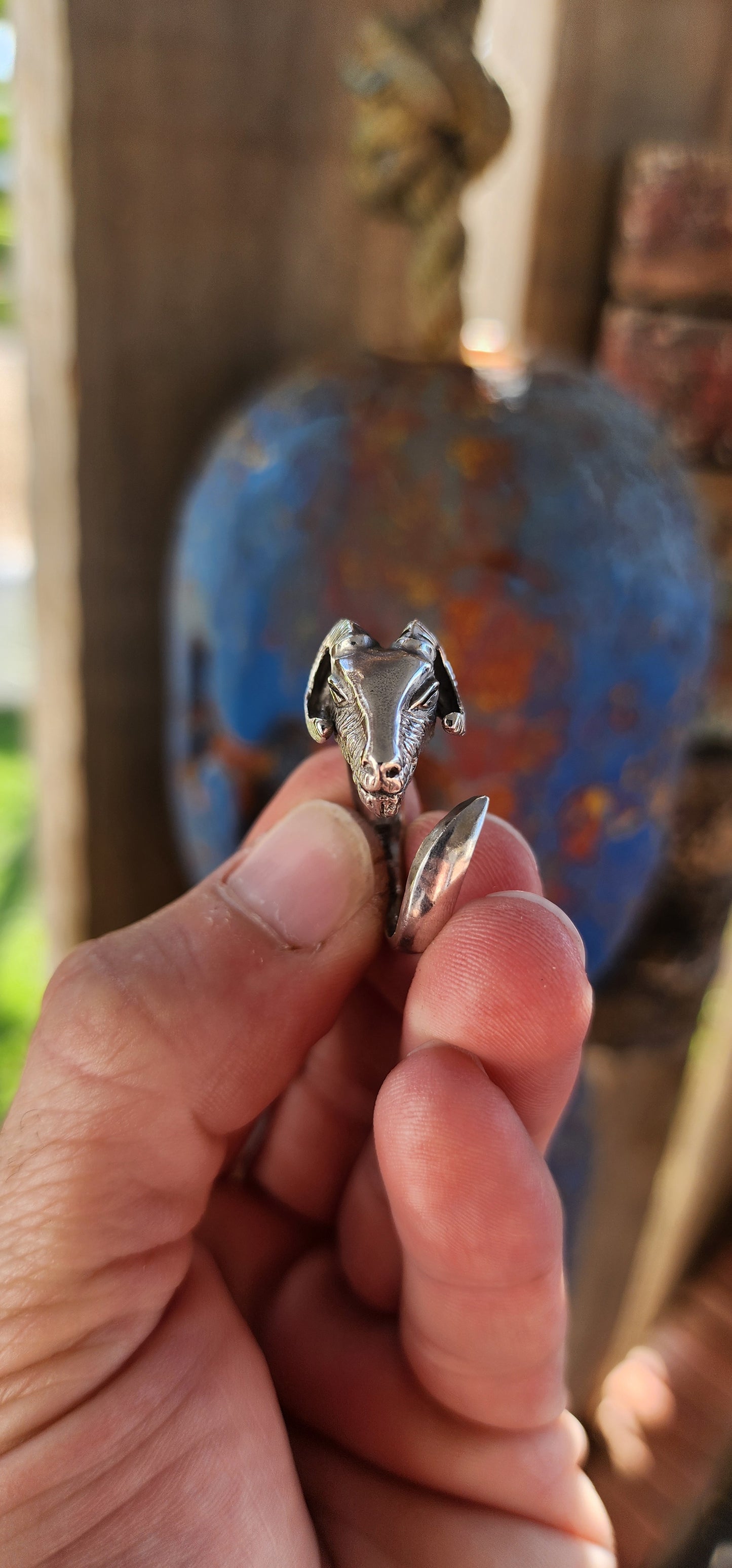 This sterling silver Greek Ram’s Head wrap ring is a bold, myth-infused, warrior-worthy masterpiece, channeling the ferocity of ancient battlefields and a dash of zodiac fire—all wrapped up in one striking design.