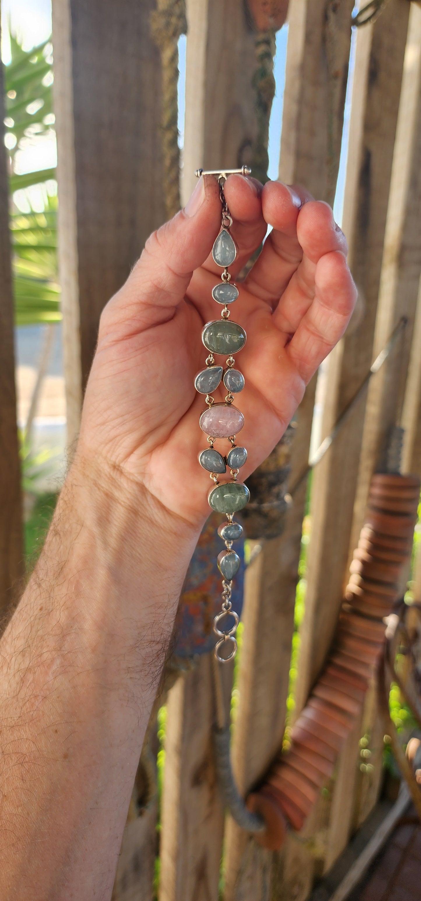This bracelet is an absolute dream in pastel hues, a soft and elegant piece that blends delicate charm with artisanal craftsmanship.