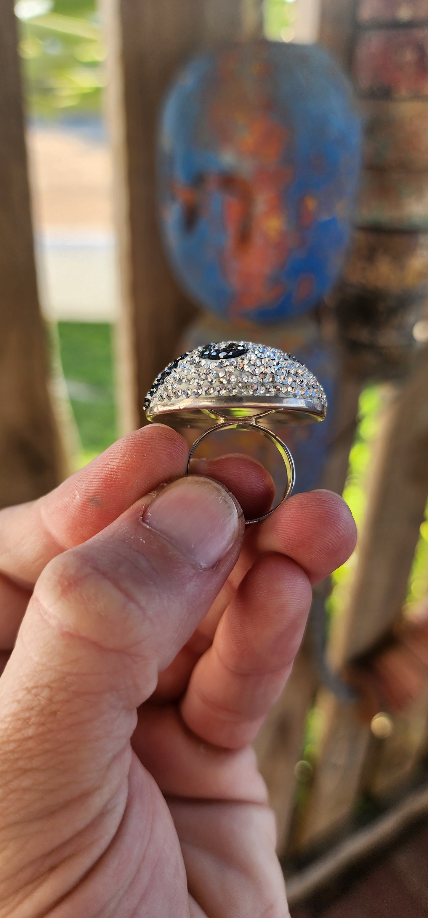 This ultra-sparkly cosmic statement ring is a true celestial marvel, designed to captivate and dazzle with every movement.