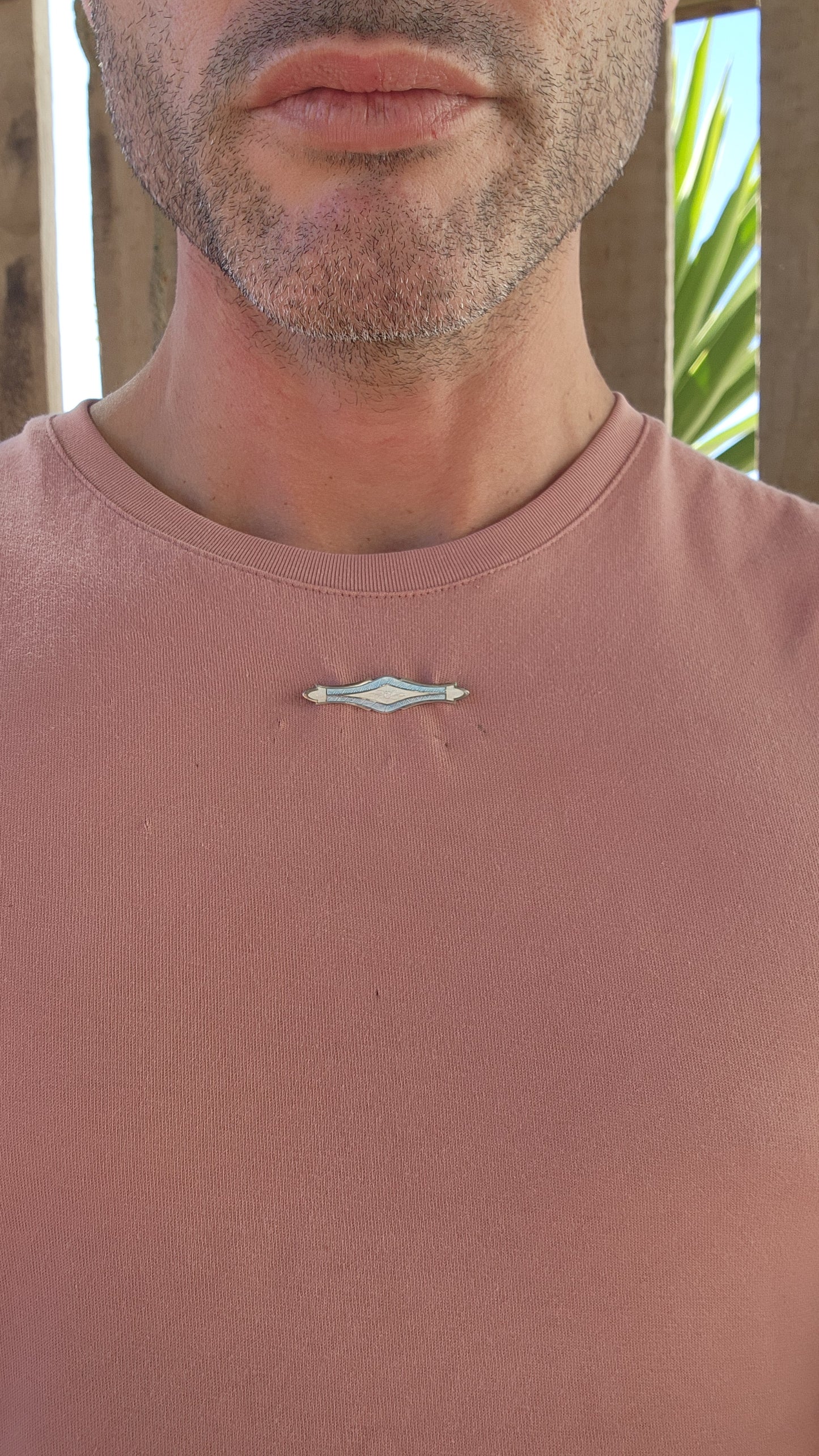This is a stunning Antique Edwardian era hallmarked sterling silver and guilloché enamel bar brooch, crafted by the well-regarded silversmiths John Atkins & Sons, Birmingham, circa 1913.