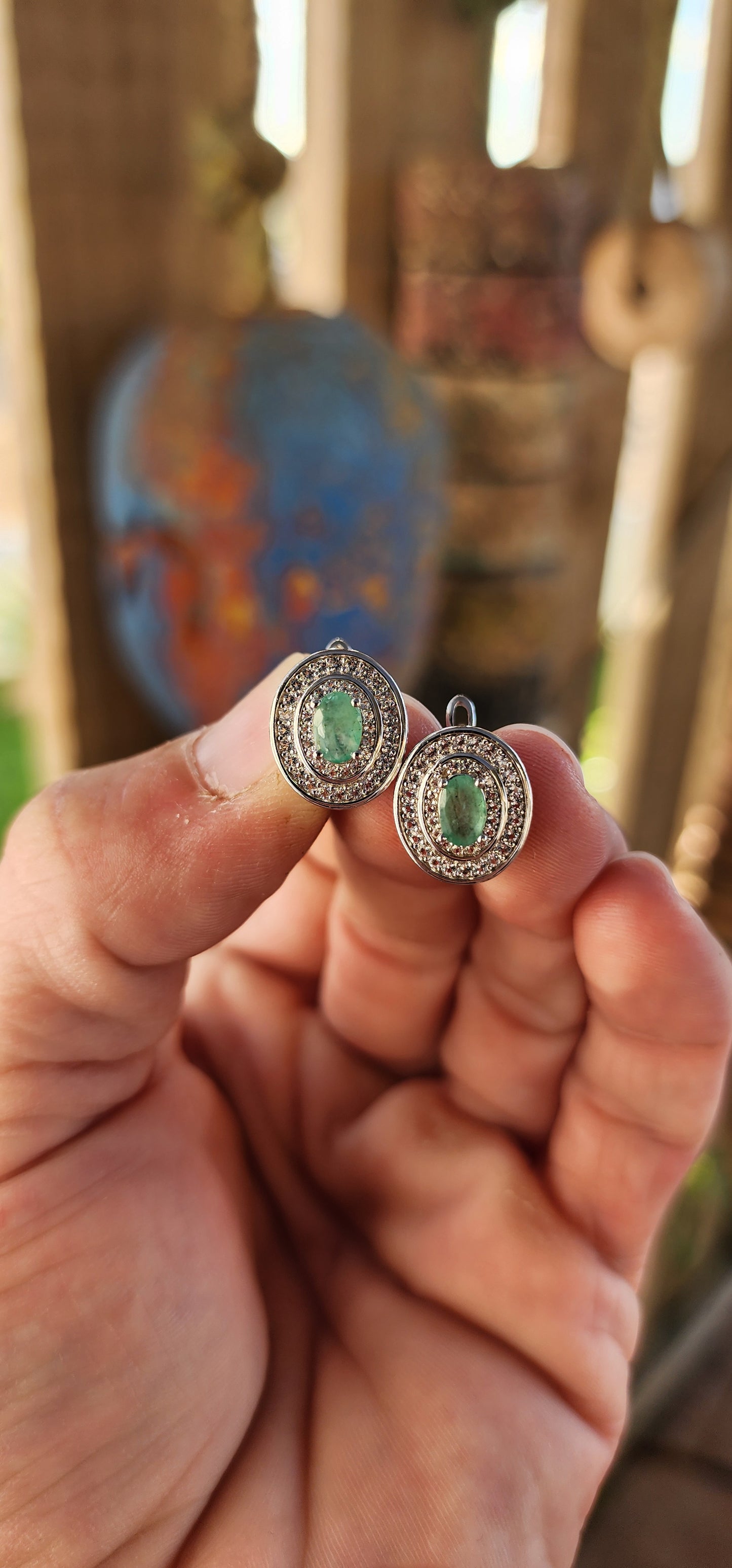 Step into timeless elegance with this dazzling pair of sterling silver earrings — a sophisticated symphony of shimmer and style that whispers of vintage charm with a fresh, modern flair.