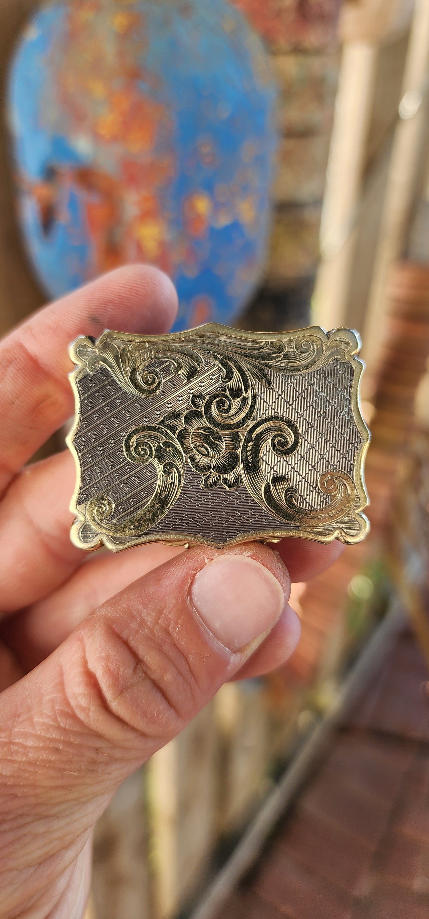 This exquisite silver-gilt vinaigrette box is a hallmark example of the craftsmanship of Nathaniel Mills, one of the most celebrated English silversmiths of the 19th century. Created around 1843 during the early Victorian era.