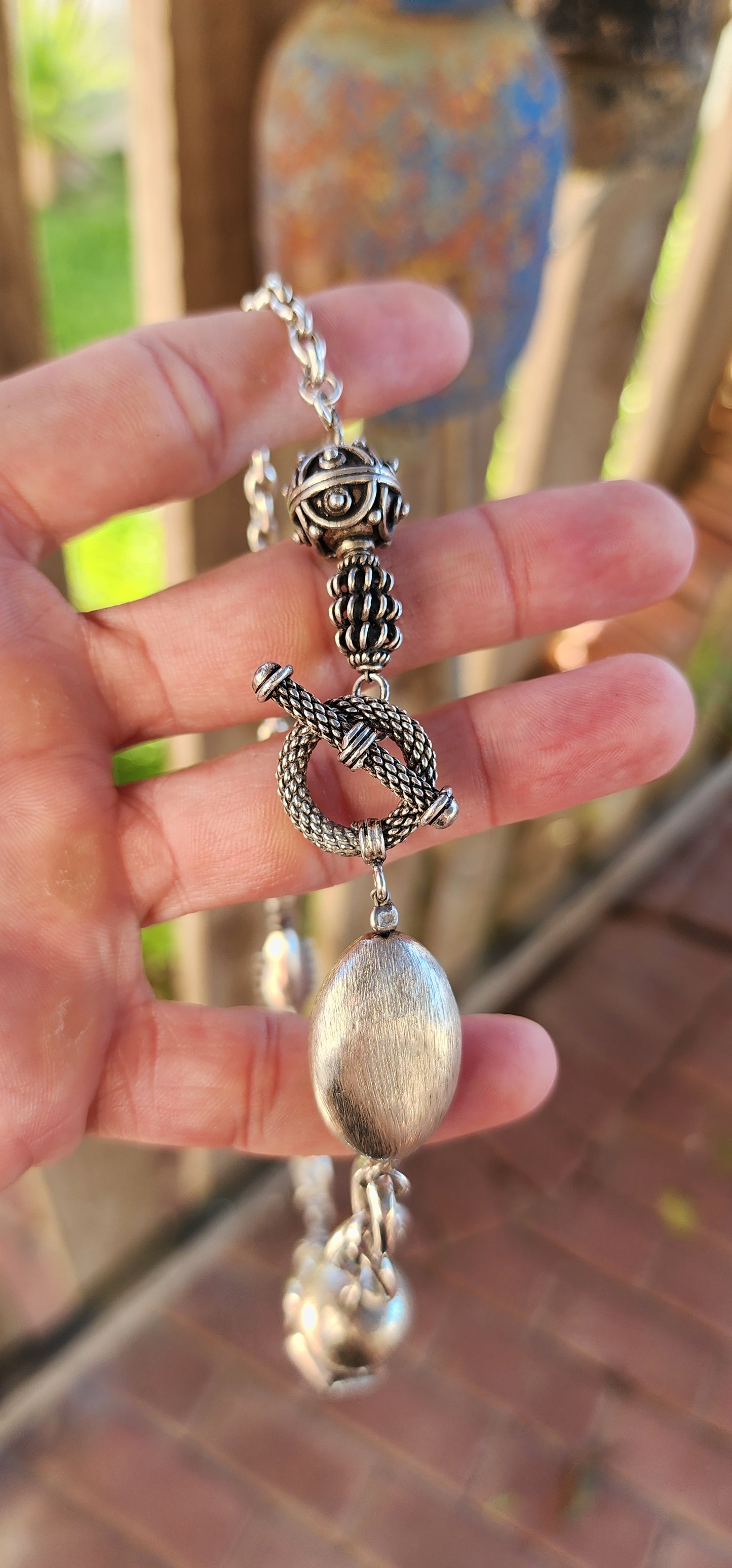 Step into the spotlight with this marvelous artisan-crafted sterling silver statement necklace, a piece that wears like a wearable sculpture and radiates confident, worldly elegance.