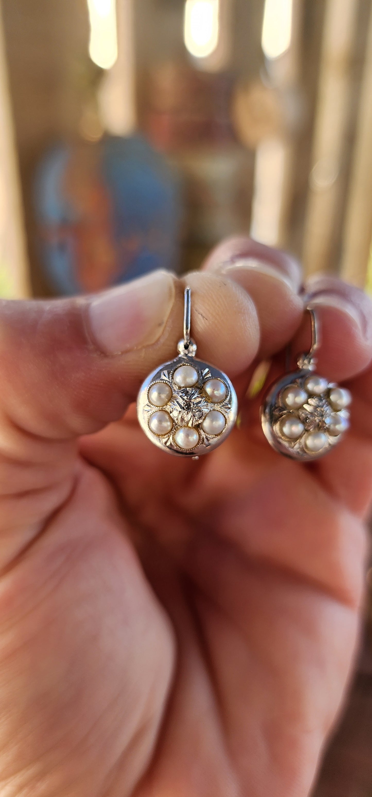 These exquisite late Victorian-era earrings are a delicate echo of nature’s eternal motifs, rendered in precious materials that were beloved during the golden age of sentiment and symbolism in jewelry.