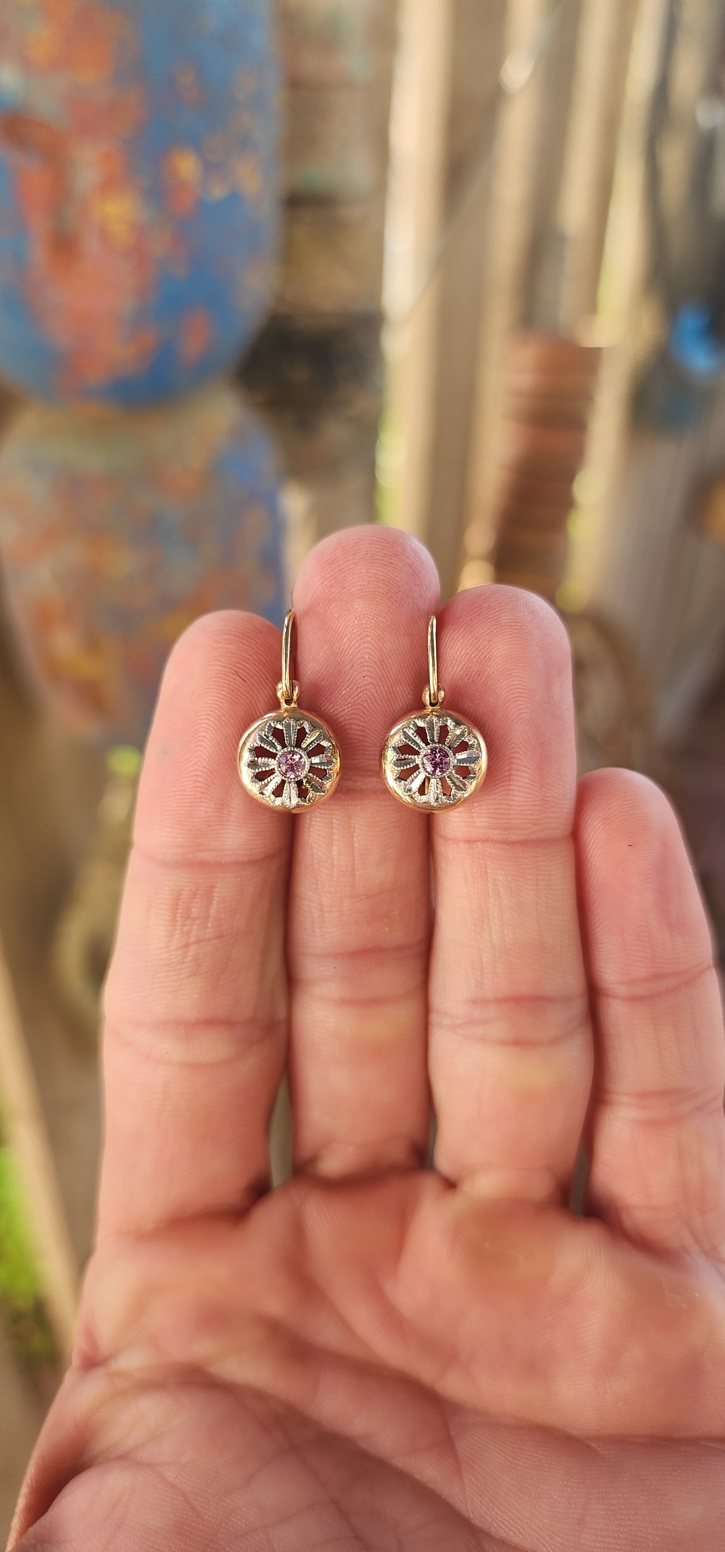 These utterly charming earrings look like they danced straight out of a romantic Victorian dream and landed in your jewelry box!