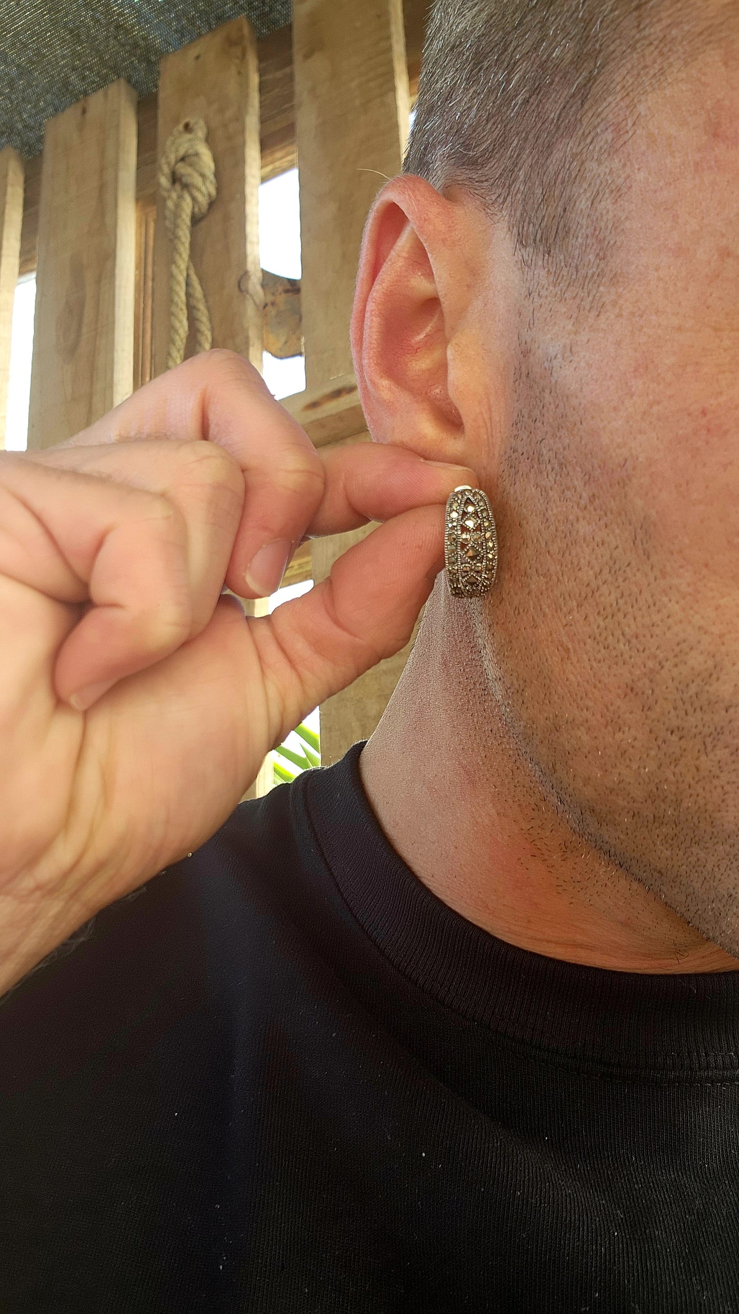 These vintage-inspired sterling silver earrings are like miniature Deco cathedrals for your ears—sophisticated, structured, and sparkling with timeless charm.