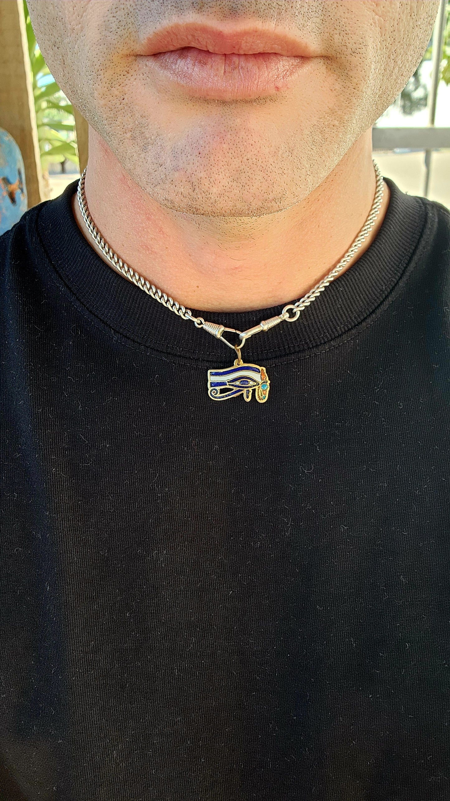 Behold—an amulet fit for a Pharaoh's neck or a modern-day adventurer channeling divine protection! This striking antique pendant is a radiant artifact from the Art Deco era, when the world fell under the spell of Egyptian Revival.