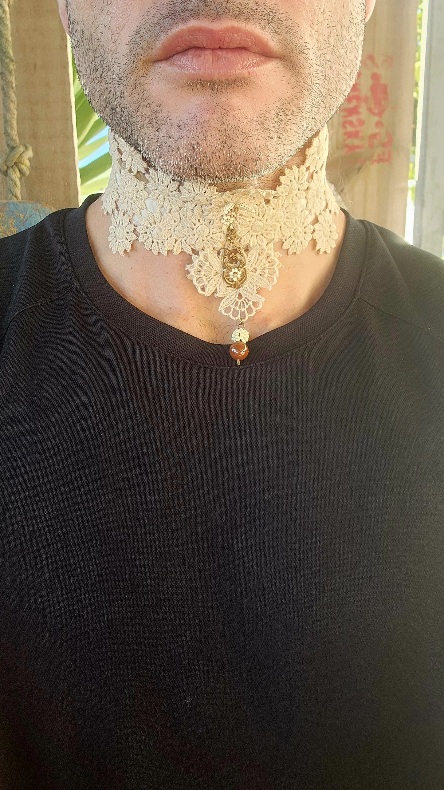 “The Belle of the Botanica” – Victorian revival Lace Fantasy Choker.