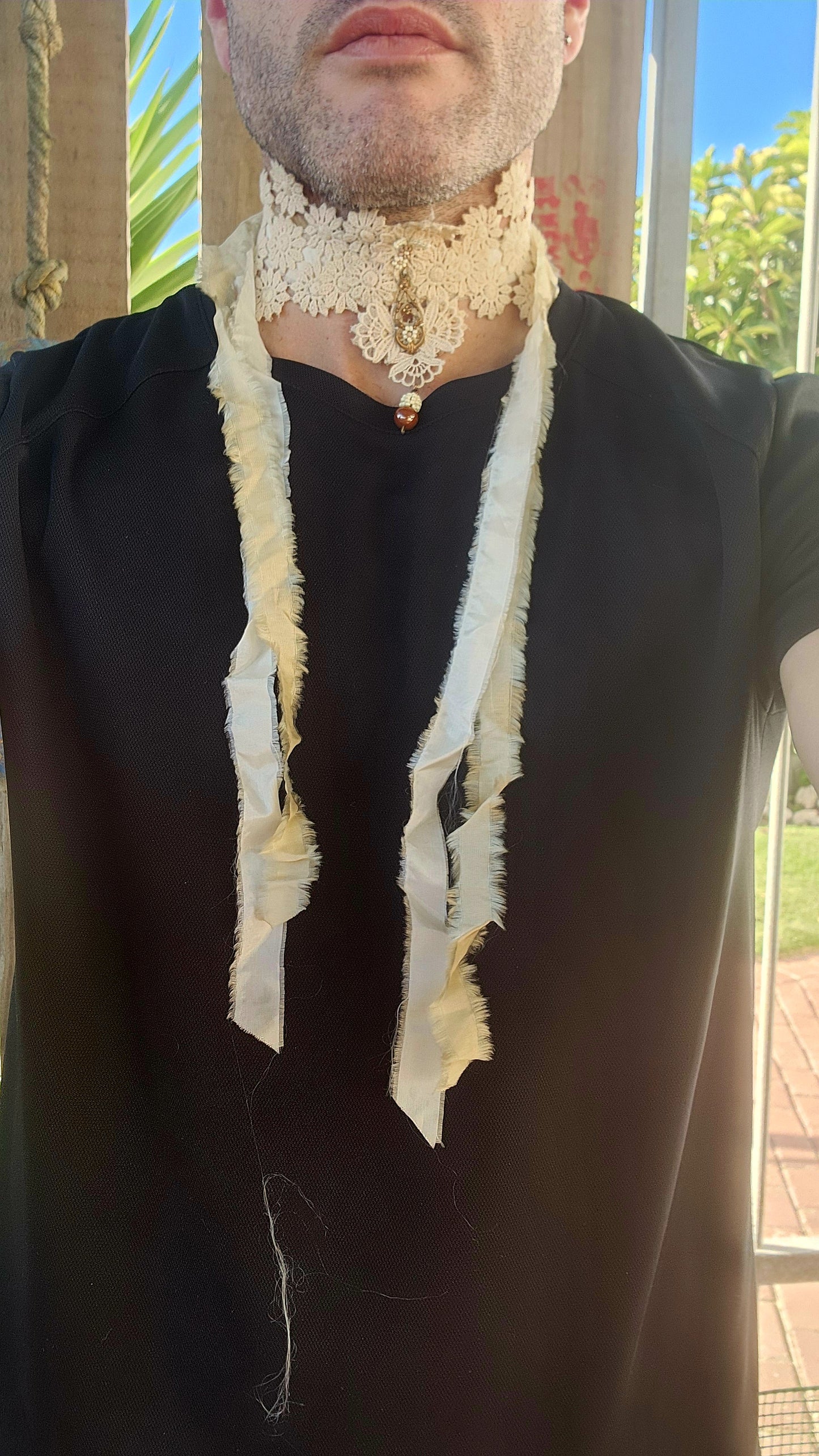 “The Belle of the Botanica” – Victorian revival Lace Fantasy Choker.