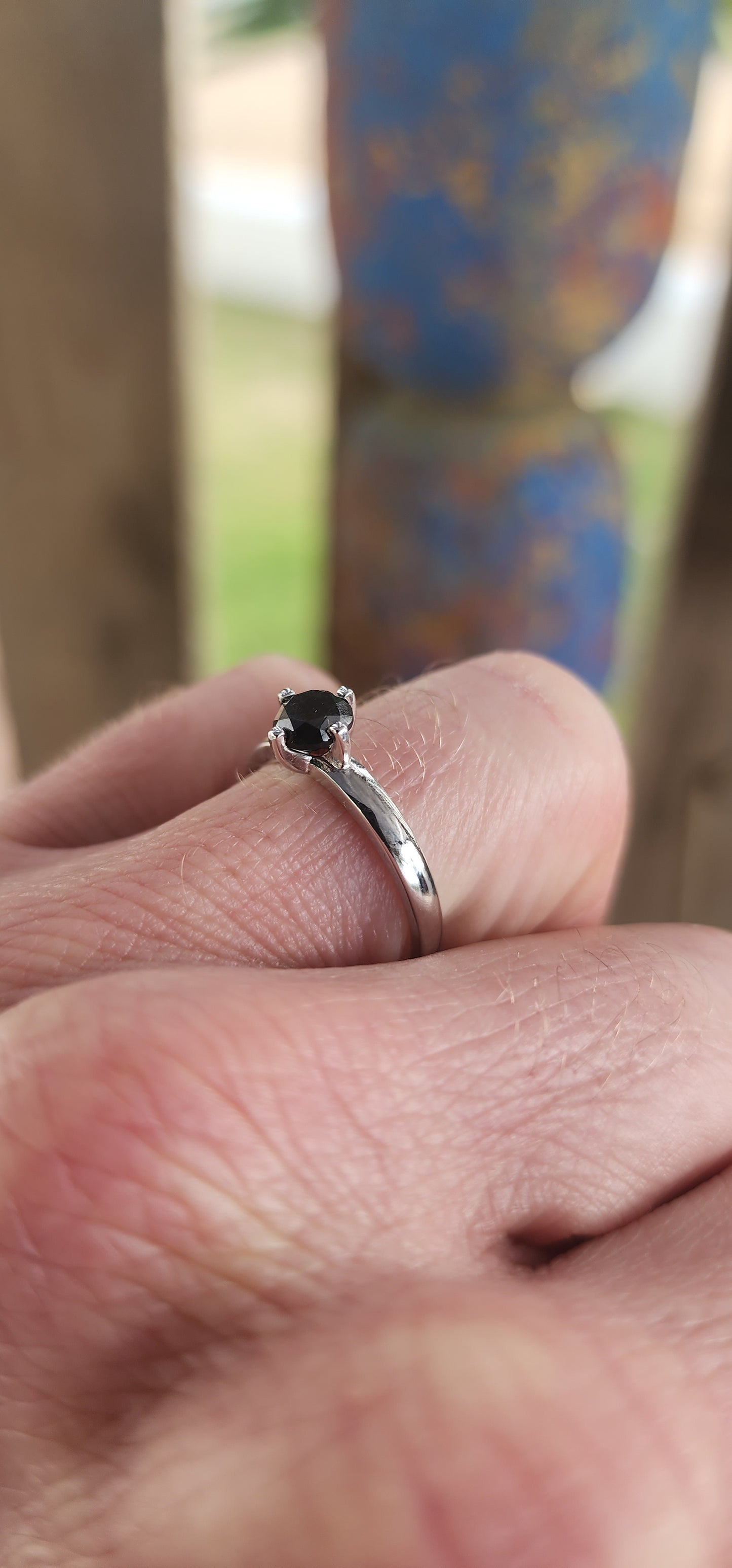 Elegant in its simplicity yet powerful in its presence, this sterling silver solitaire ring is a timeless embodiment of understated luxury.