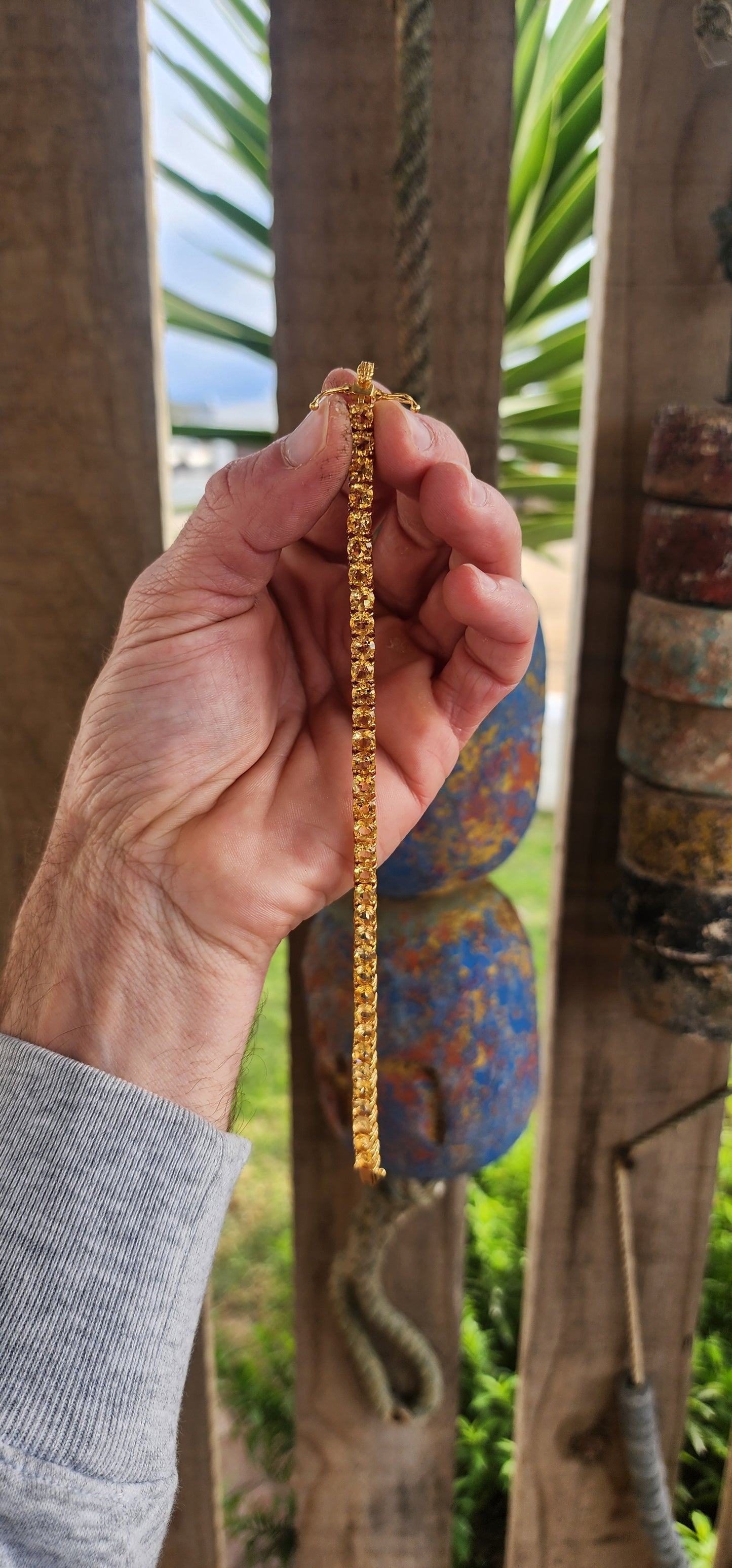 Golden Glow – A Citrine Tennis Bracelet That Radiates Joy!