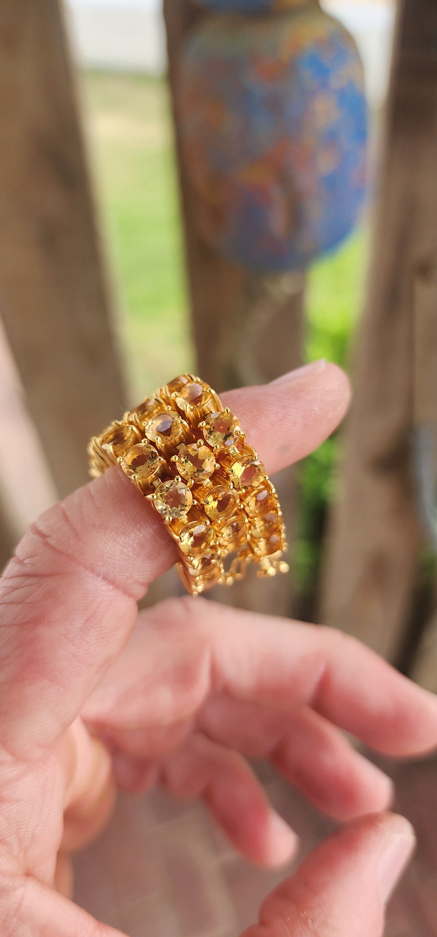 Golden Glow – A Citrine Tennis Bracelet That Radiates Joy!