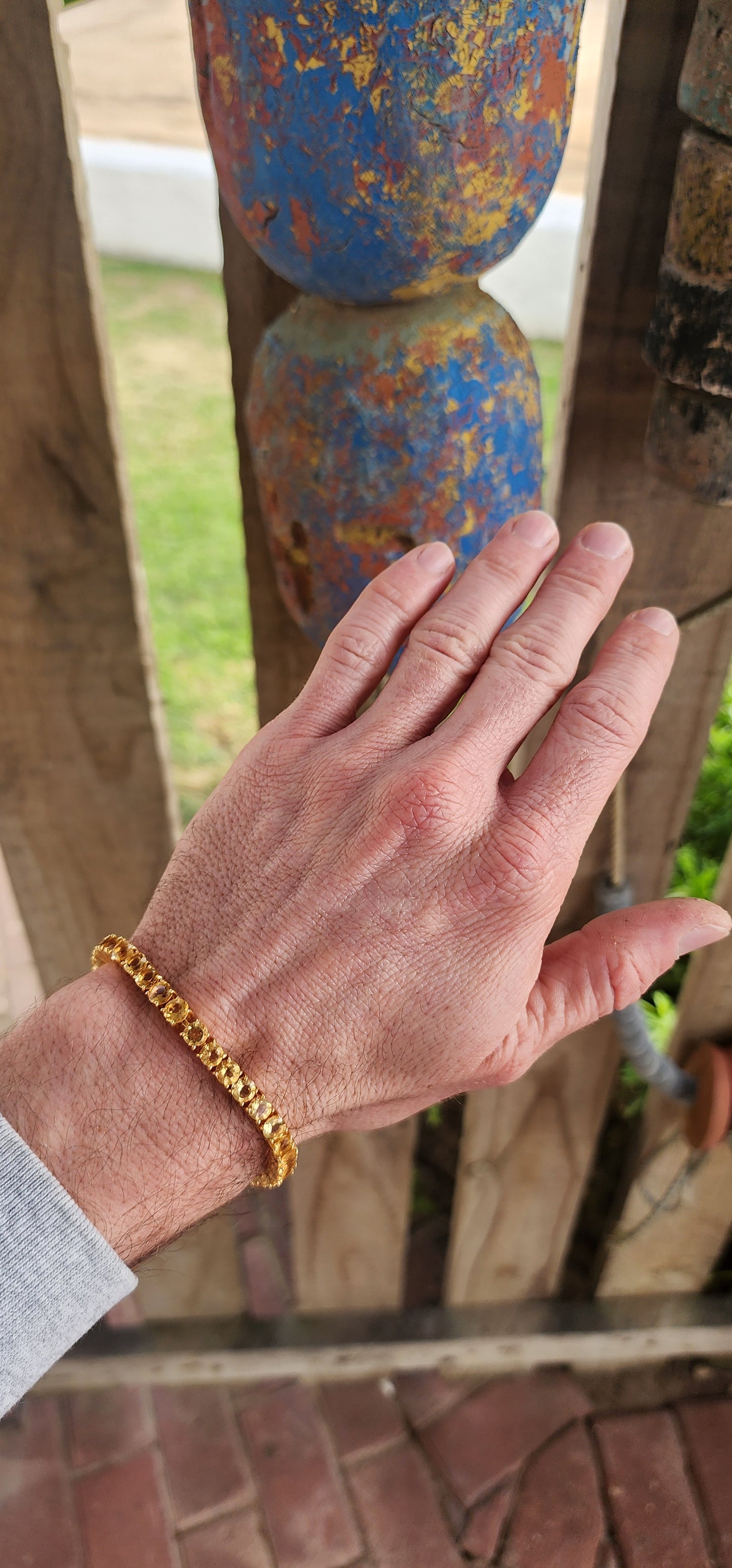Golden Glow – A Citrine Tennis Bracelet That Radiates Joy!