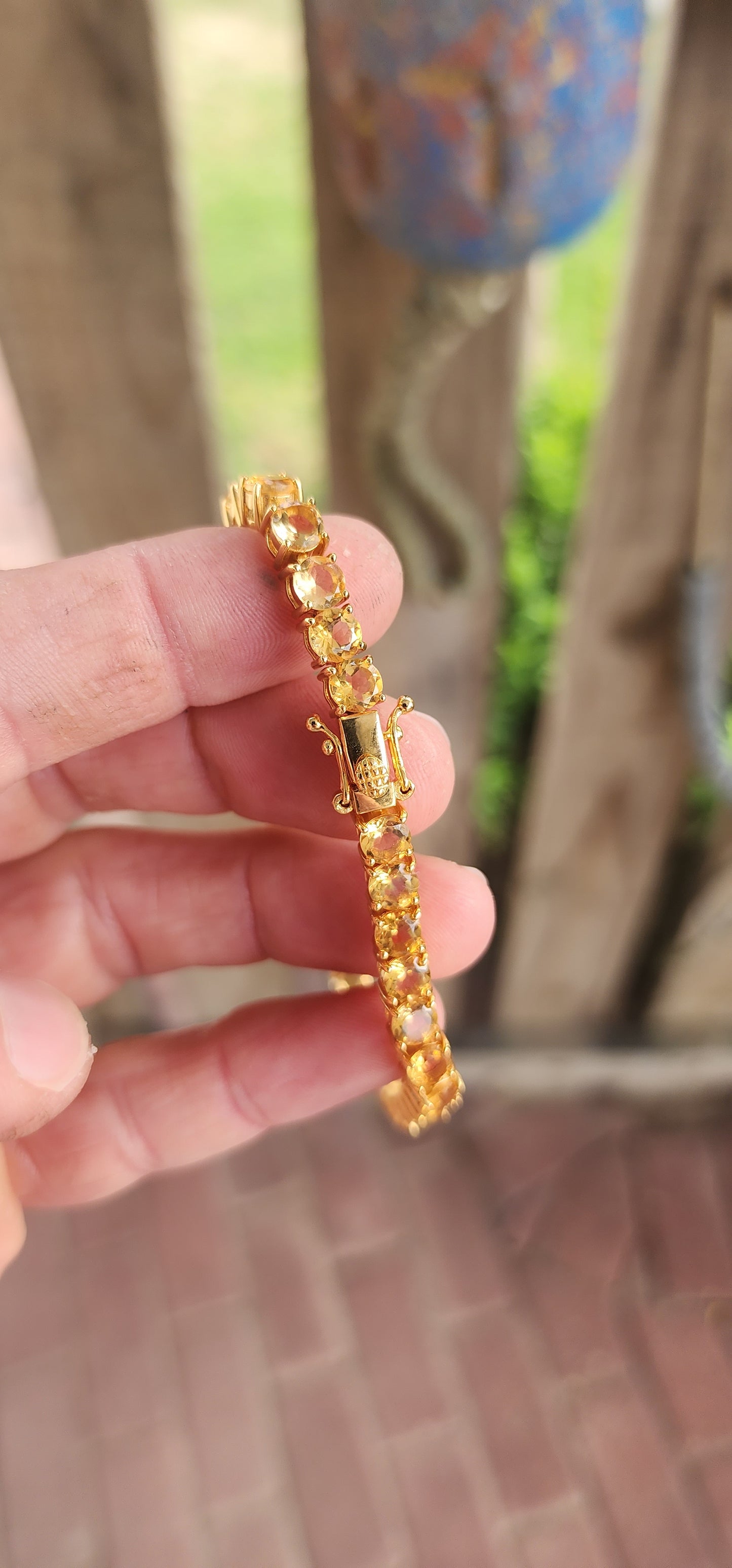 Golden Glow – A Citrine Tennis Bracelet That Radiates Joy!