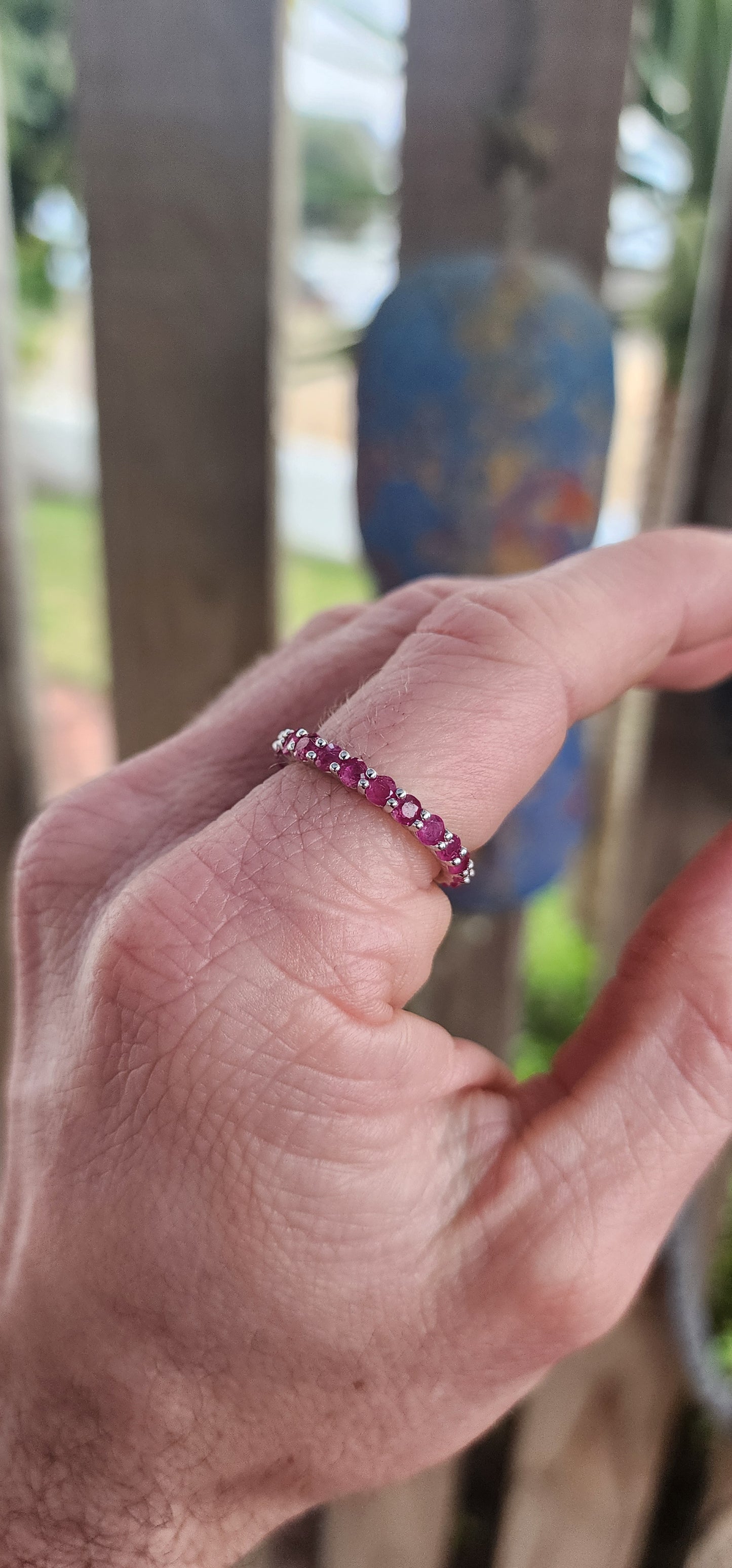 Bold yet graceful. Modern yet timeless!
This sterling silver full eternity ring is a true showstopper.Crafted with precision and designed to dazzle from every angle.