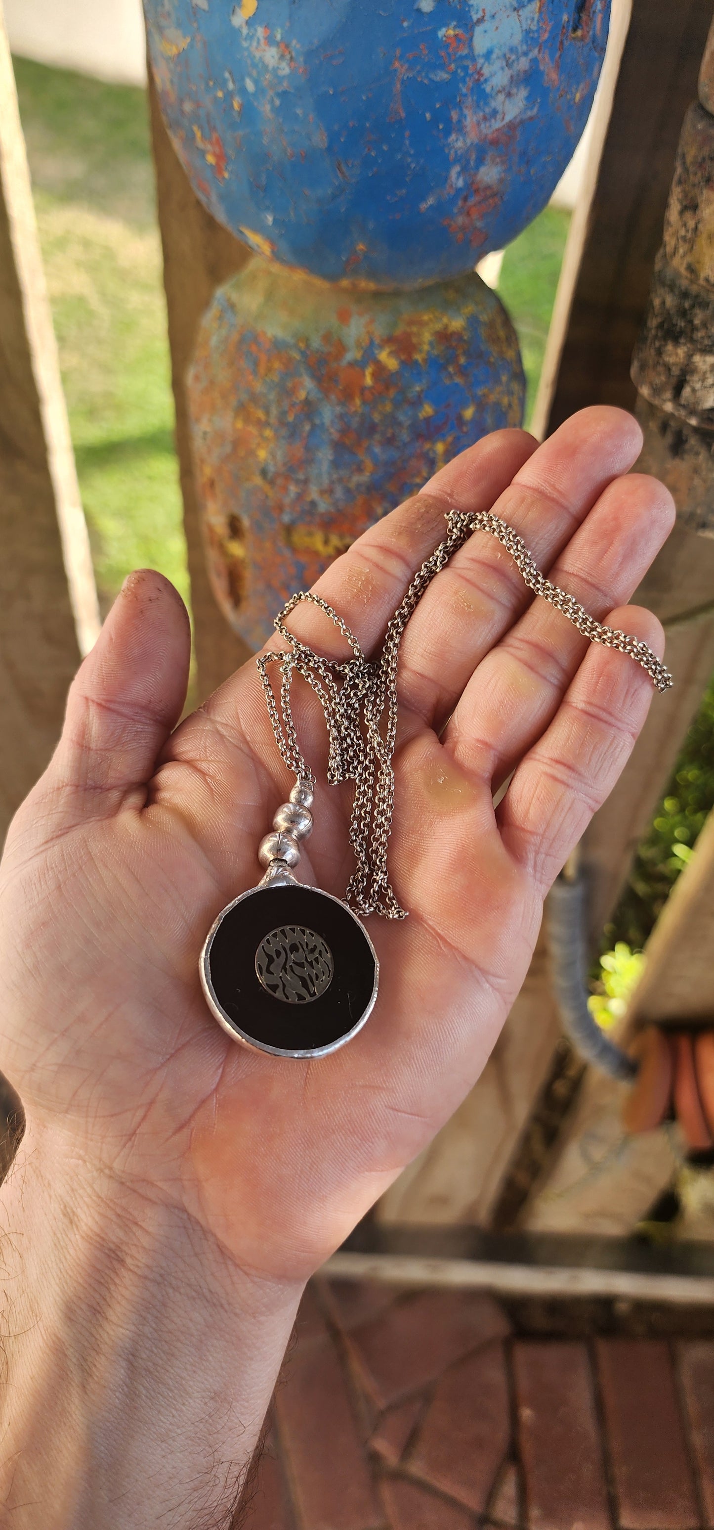 Vintage Sterling Silver “Shema Yisrael” Judaica Prayer Necklace – A Sacred Whisper in Silver and Shadow.