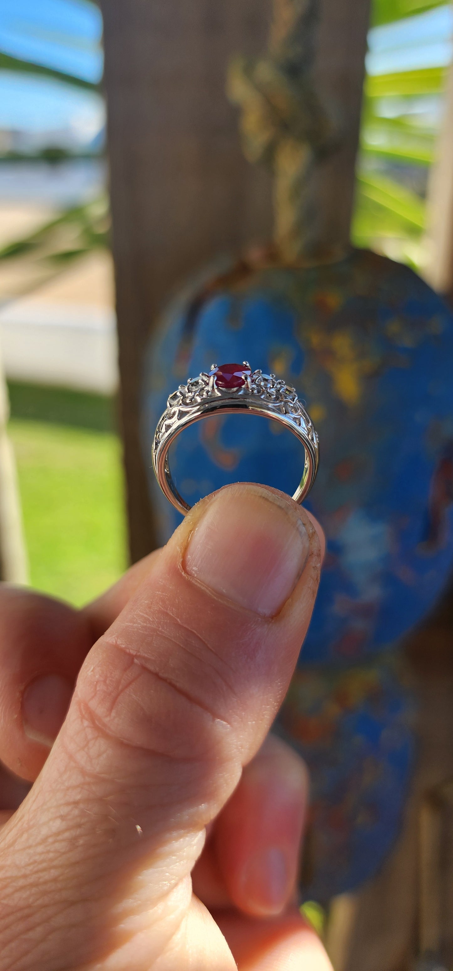 A Crimson Serenade of Edwardian Revival Elegance.