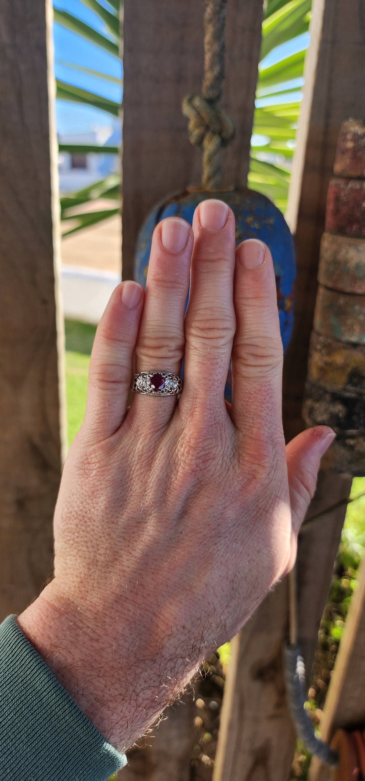 A Crimson Serenade of Edwardian Revival Elegance.