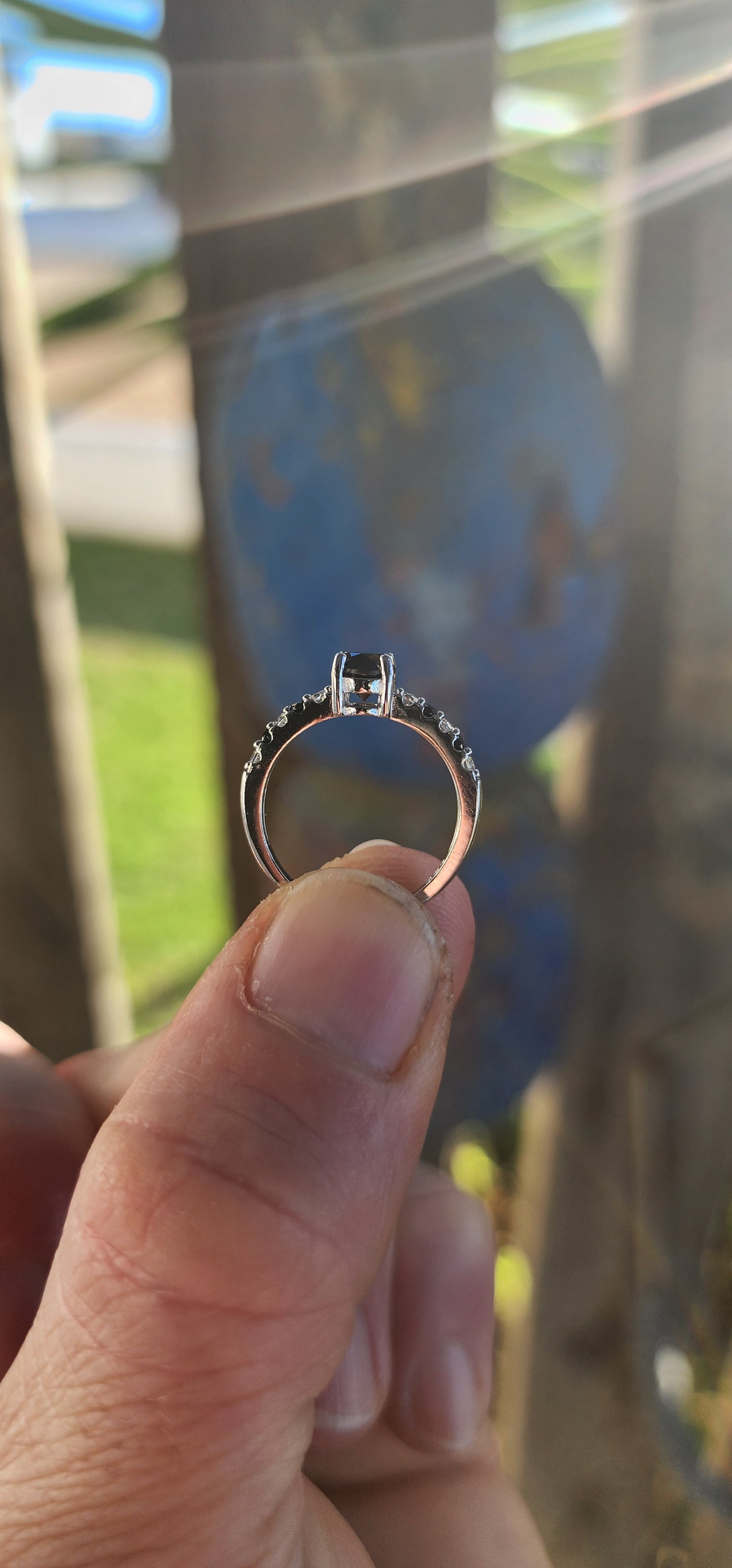 "Raven’s Oath" – Black Diamond & Spinel Ring.