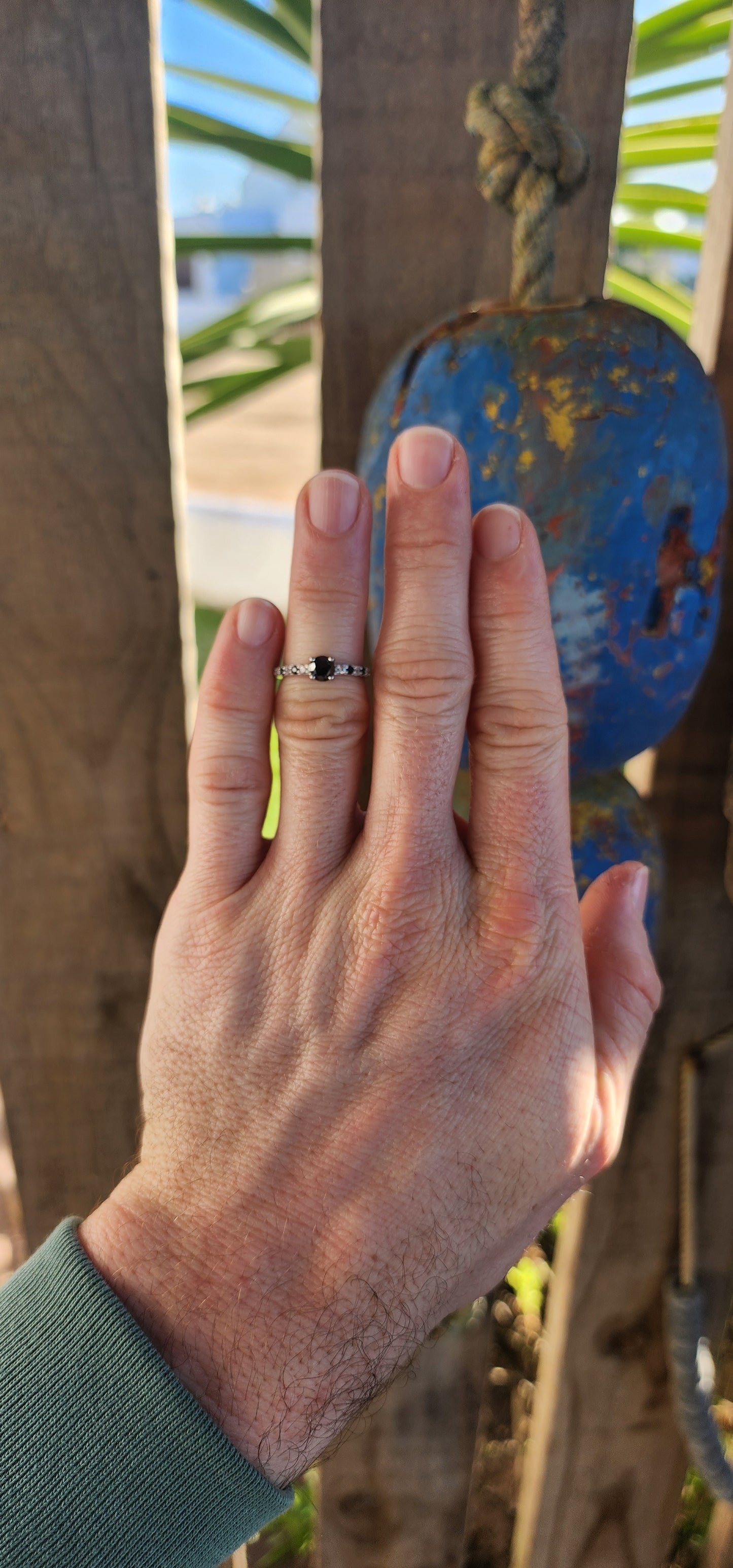 "Raven’s Oath" – Black Diamond & Spinel Ring.