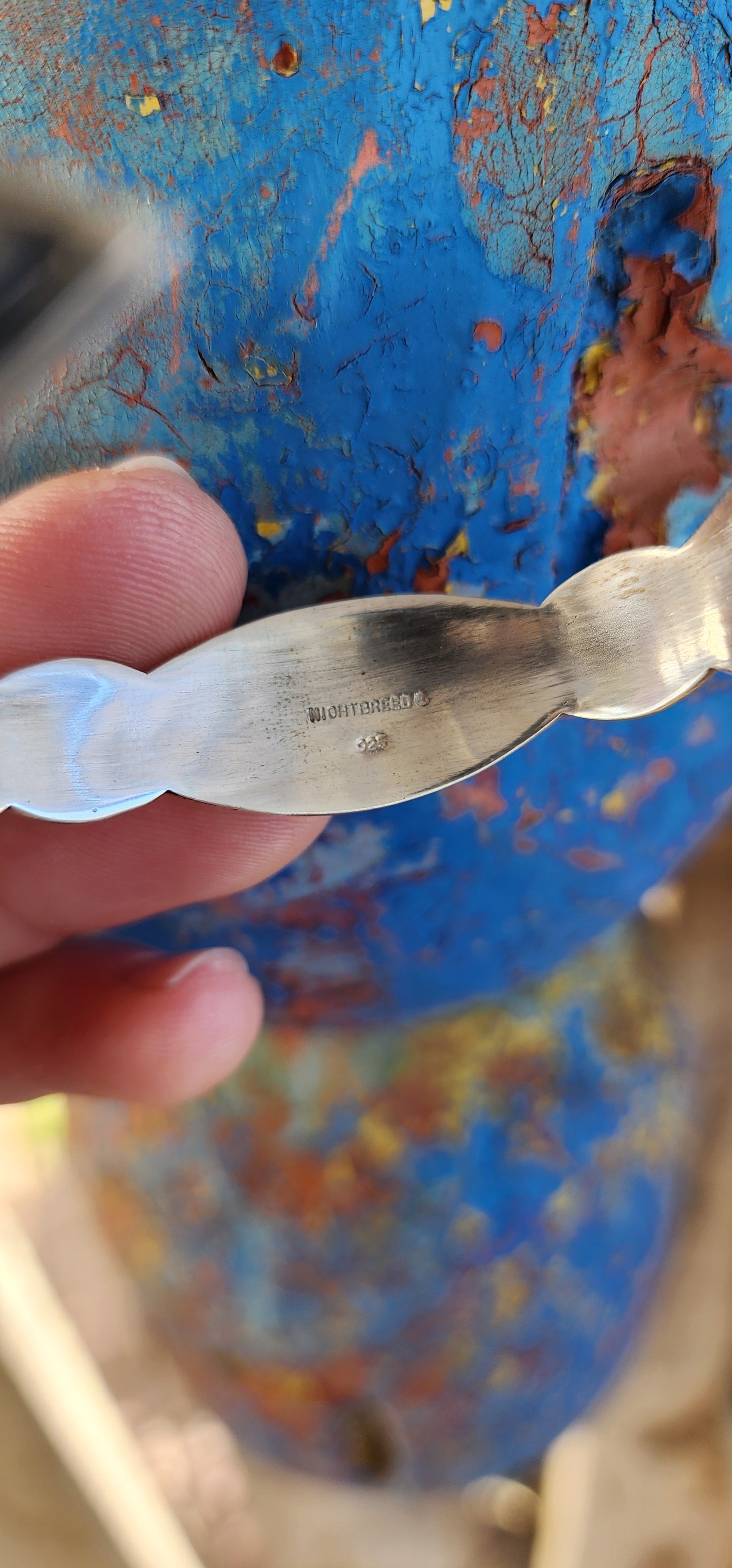 Navajo Inspired Sterling Silver Designer Cuff by Nightbreed.