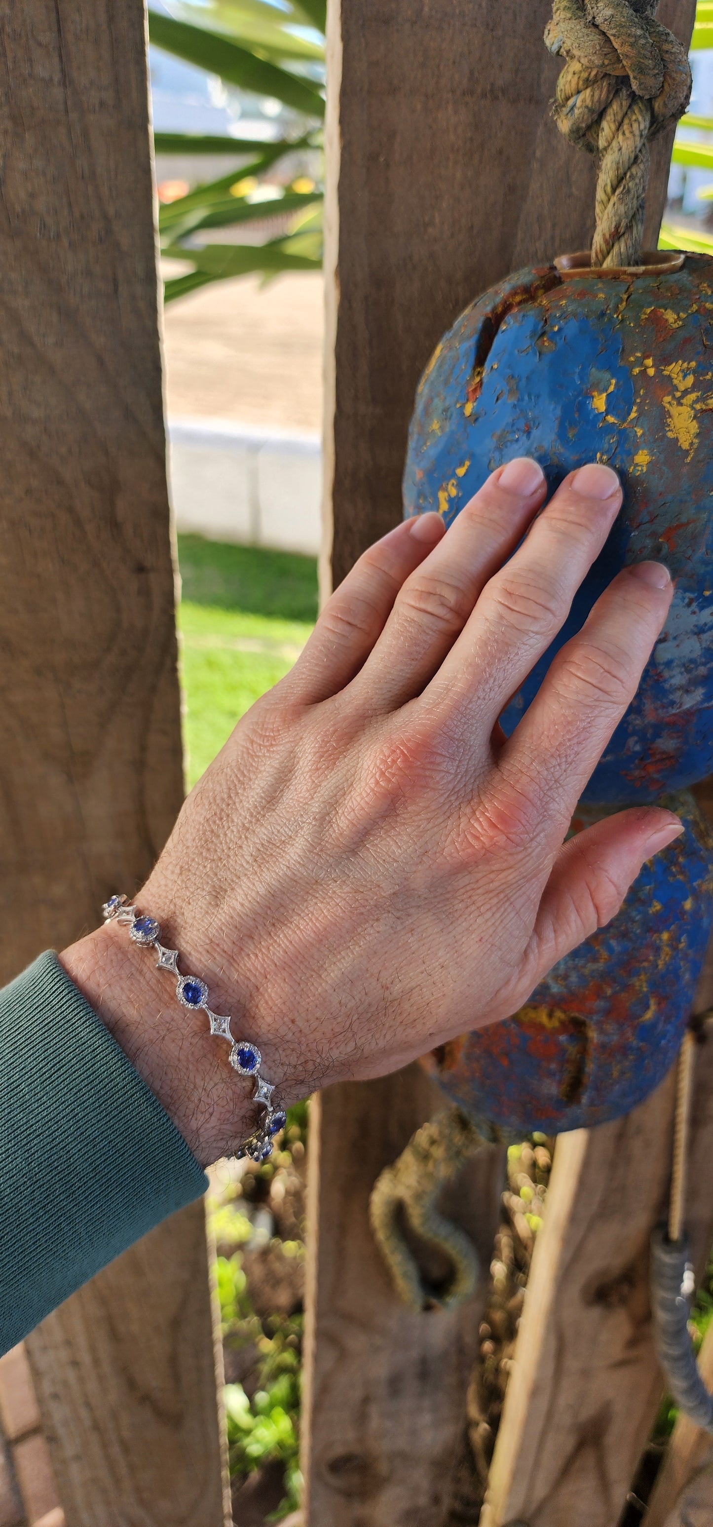 Art Deco Revival Tanzanite Tennis Bracelet.