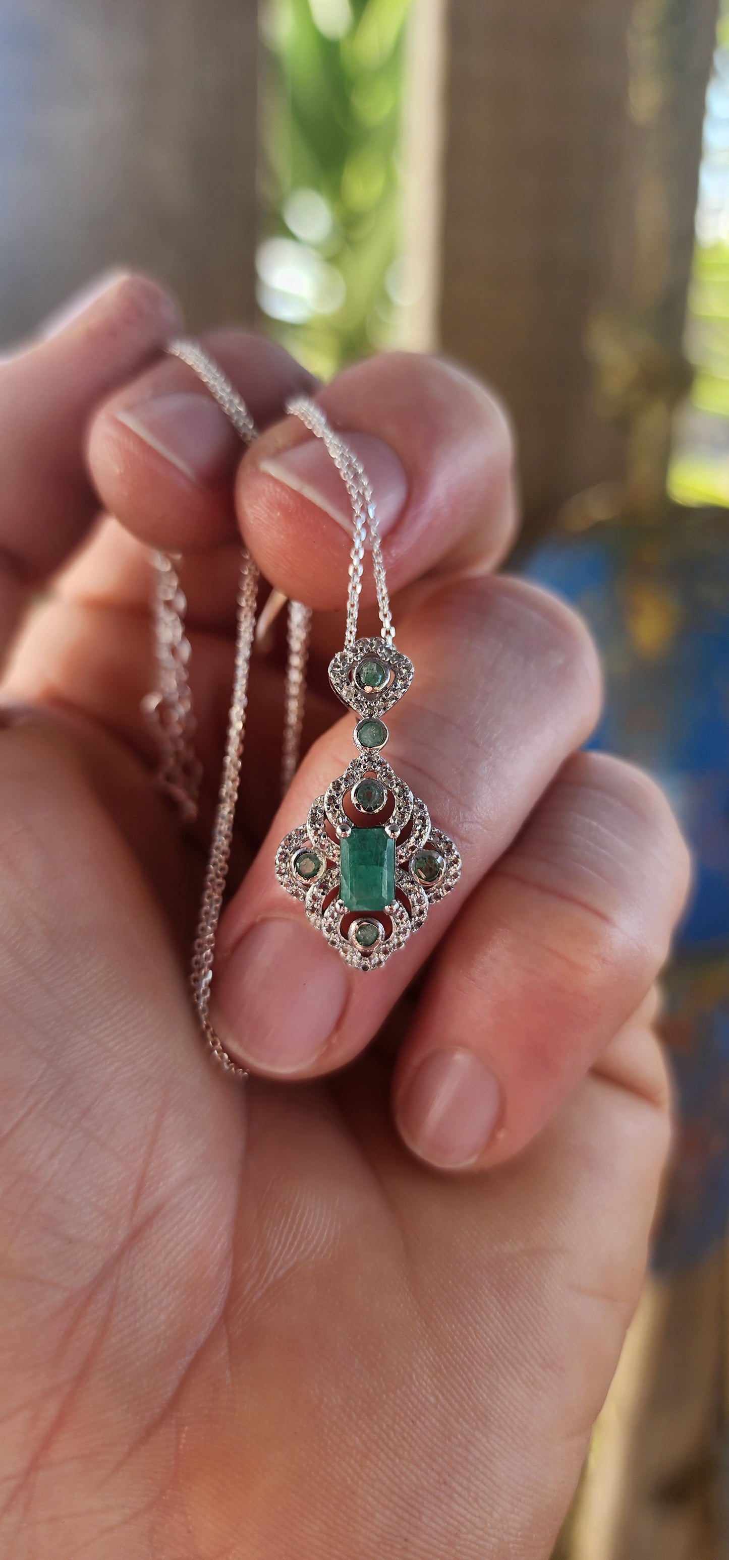 Magical and enchanting — this matching sterling silver ring, earrings, and pendant suite brings vintage glamour back to life!