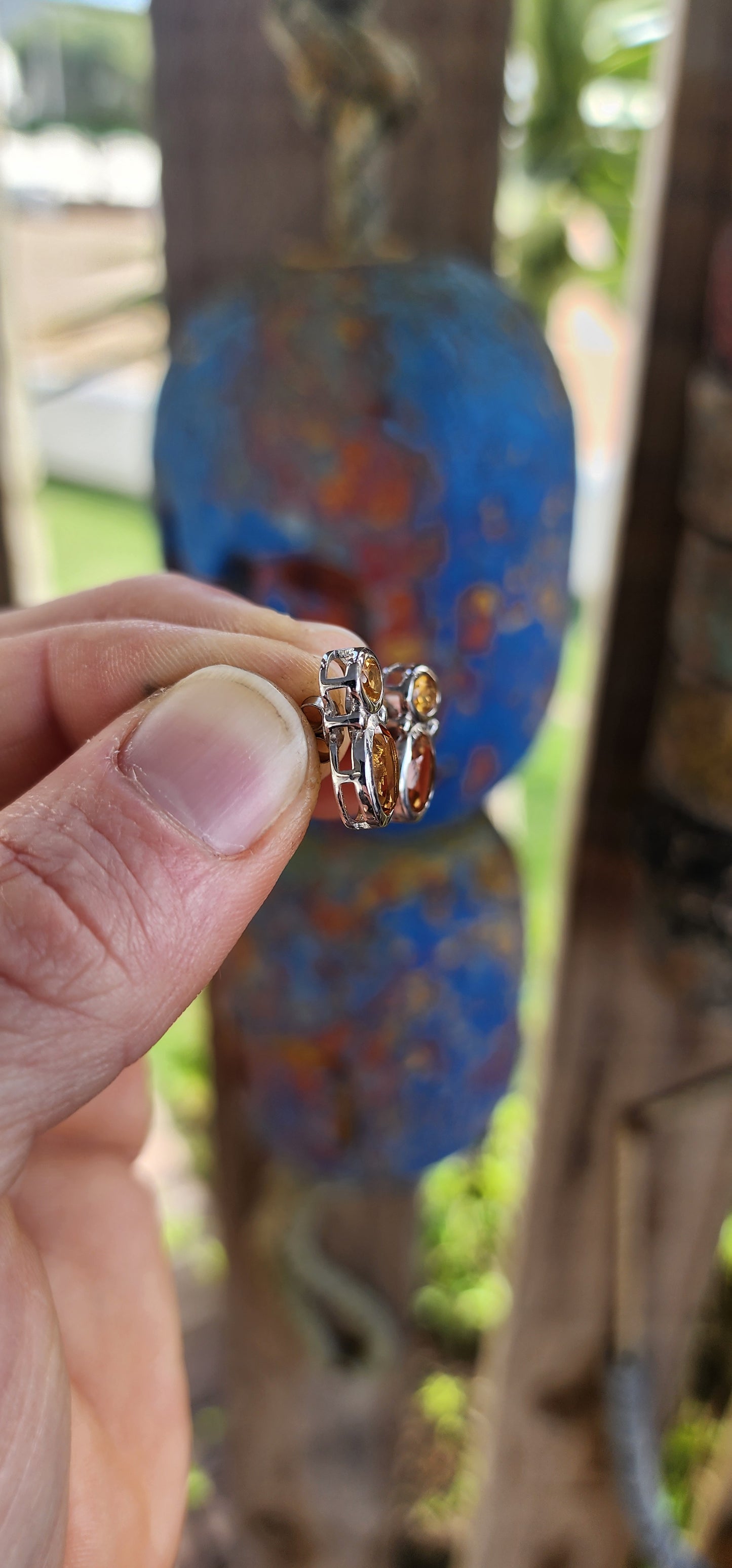 Sterling Silver & Citrine “Jelly Belly” Earrings.