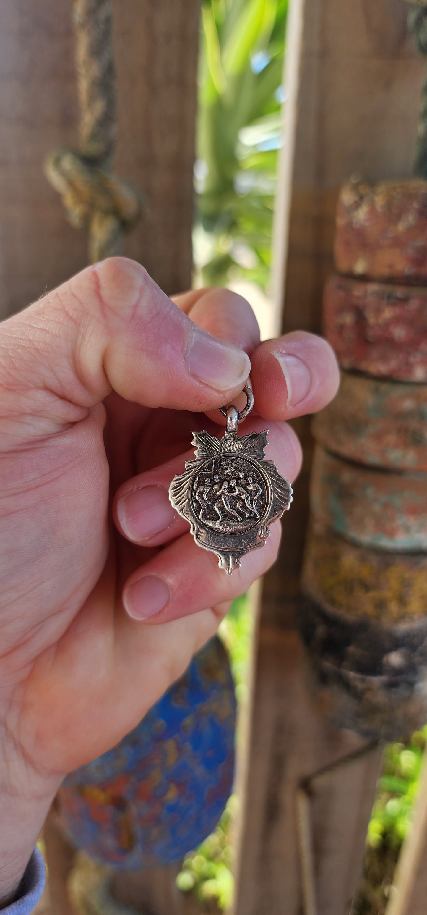 Sterling Silver Sporting Fob Shield – William Adams Ltd, Birmingham c.1925