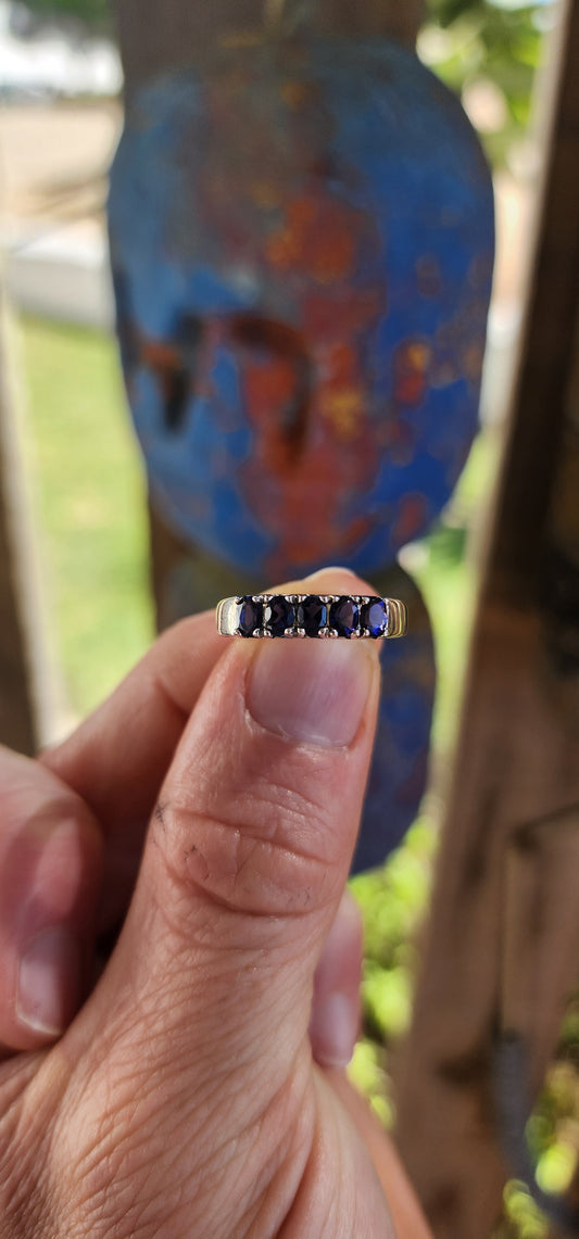 Moonlit Voyage” – Iolite Half Eternity Ring.