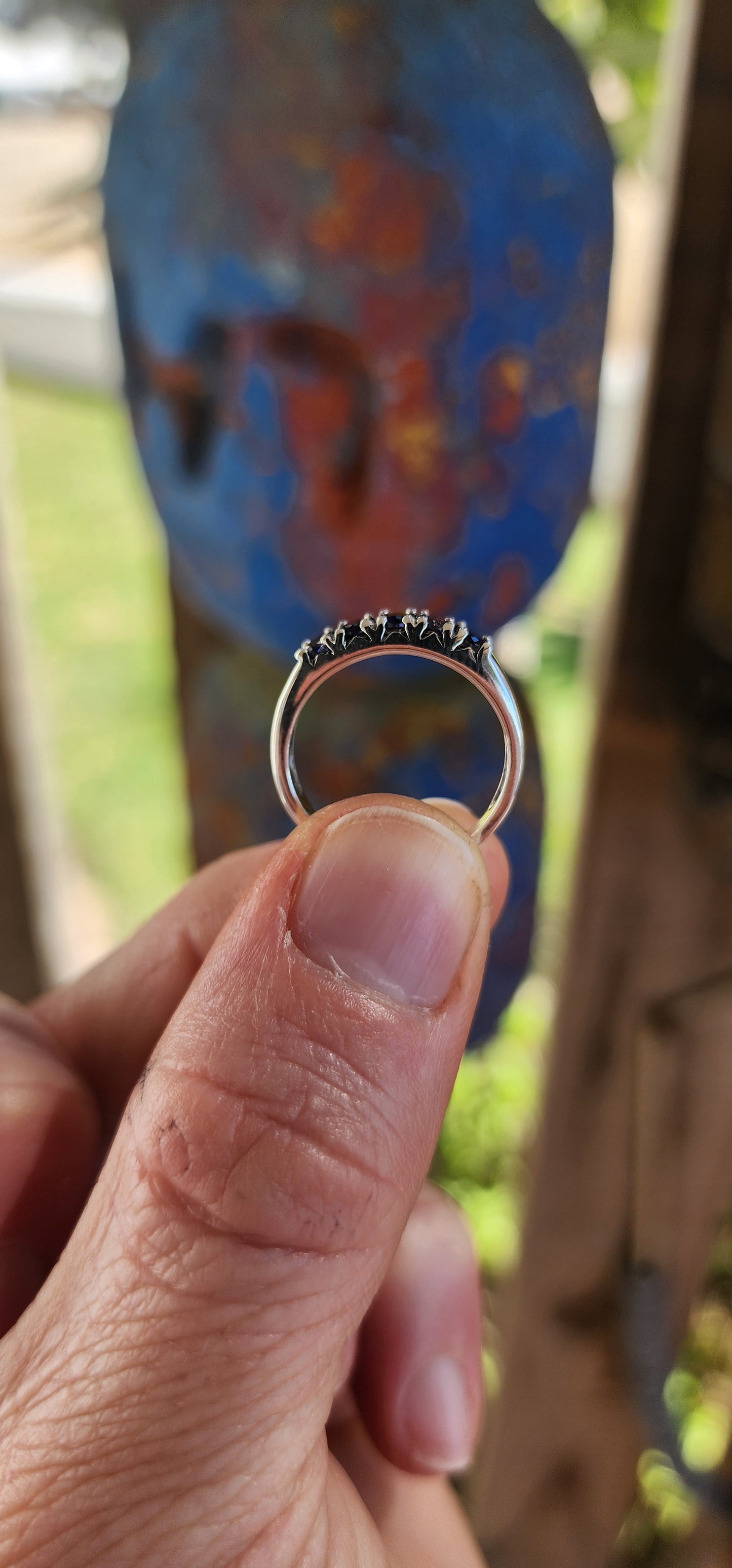 Moonlit Voyage” – Iolite Half Eternity Ring.