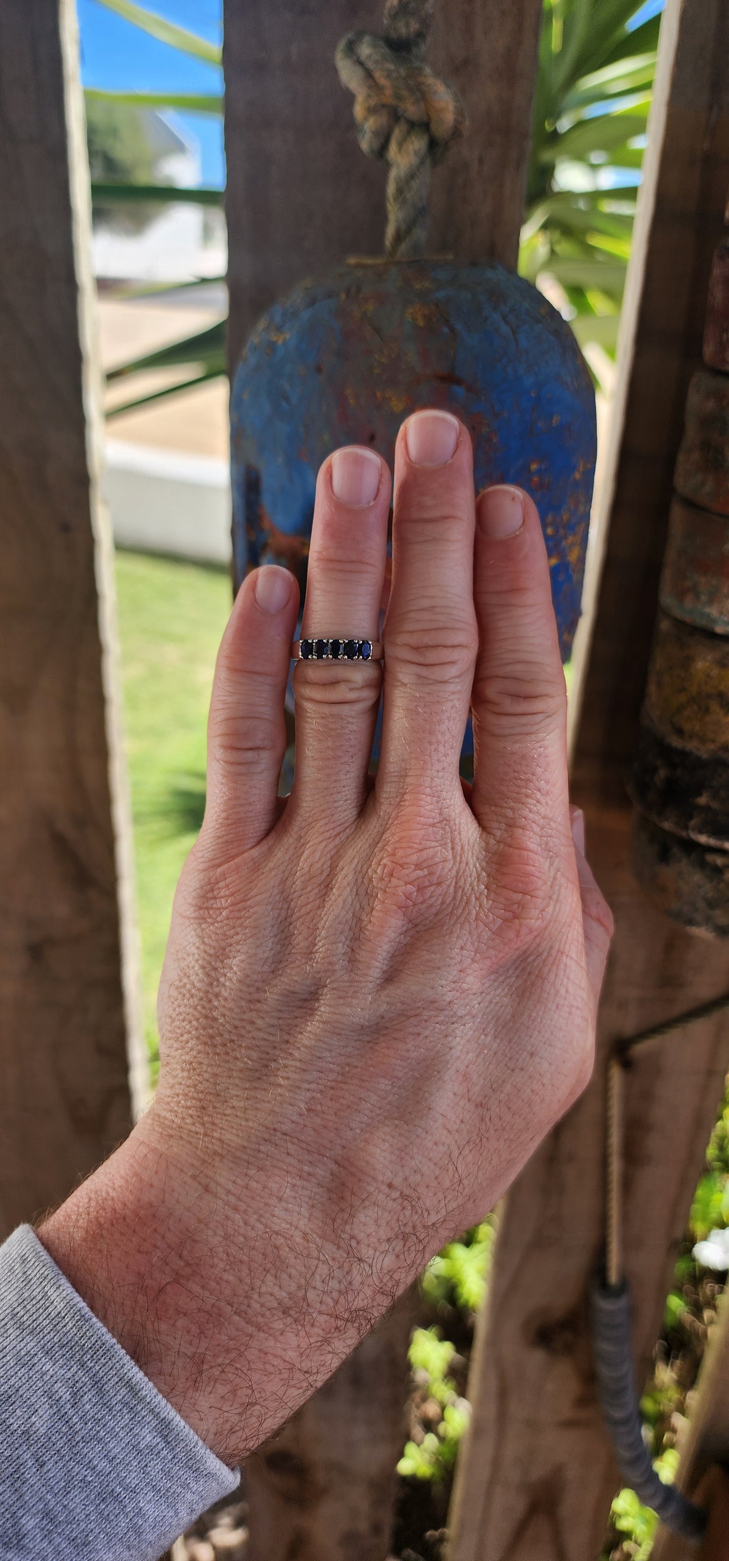 Moonlit Voyage” – Iolite Half Eternity Ring.