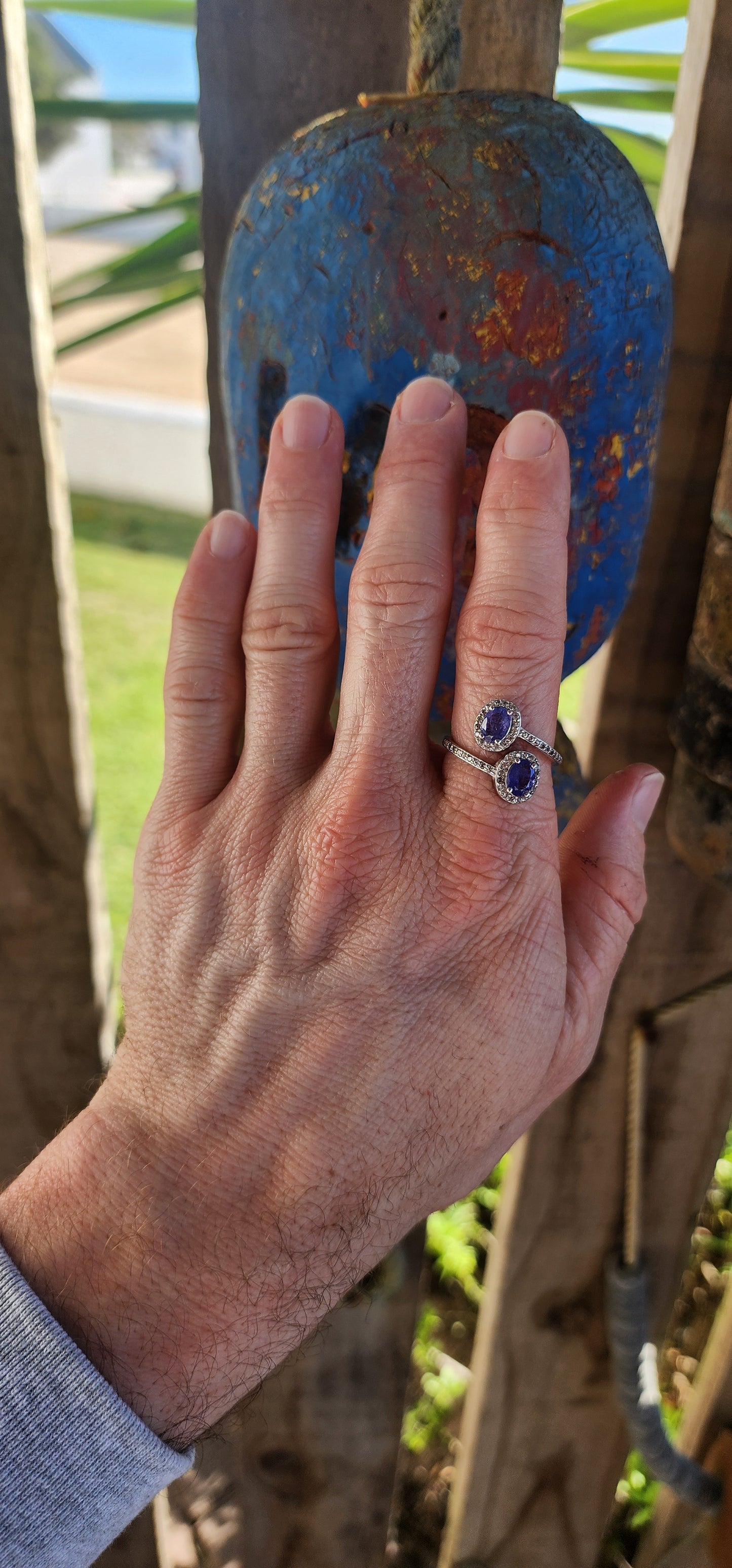 A Celestial Duet — Toi et Moi Bypass Ring Featuring Tanzanites.