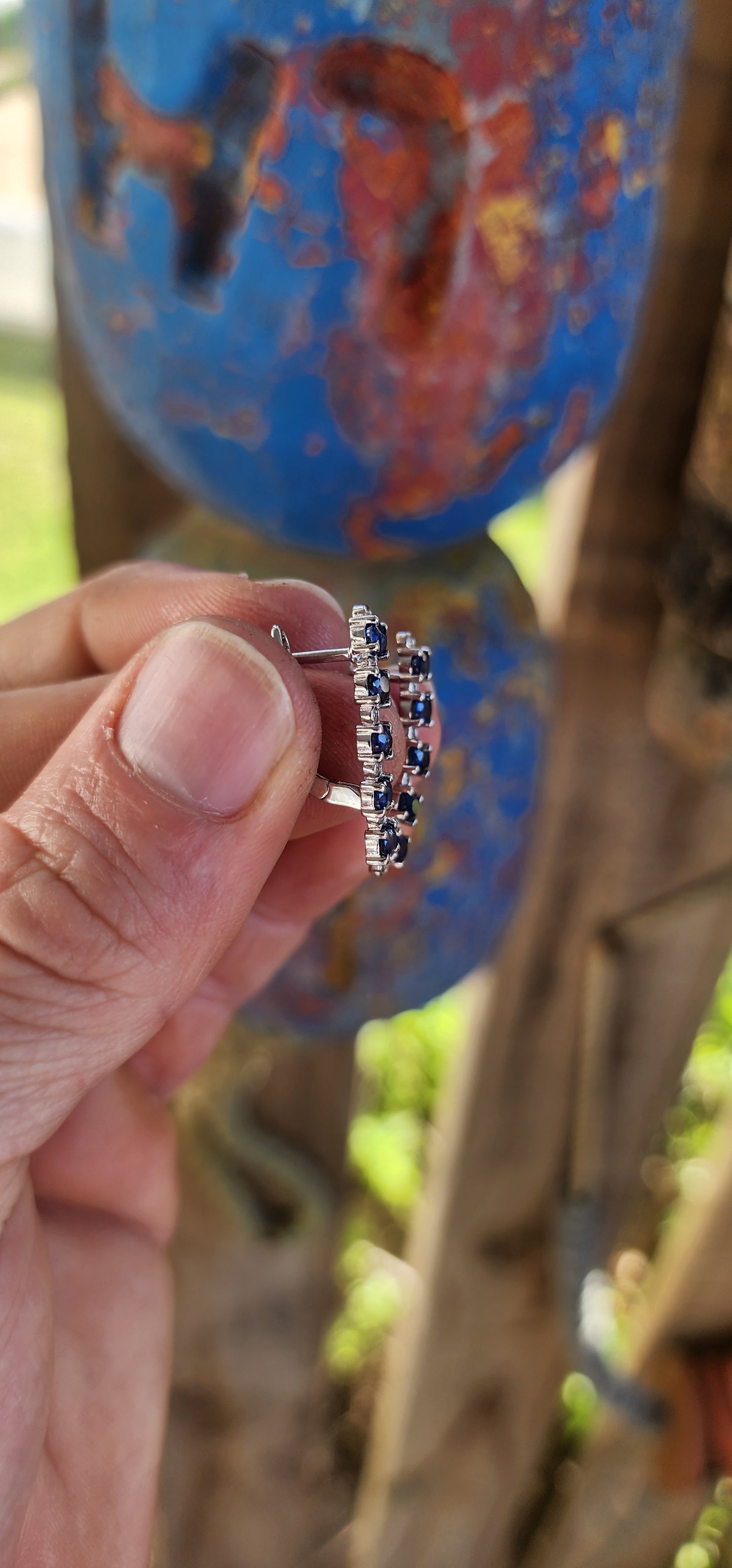 Marvelous in Blue – Sterling Silver & Sapphire Earrings.