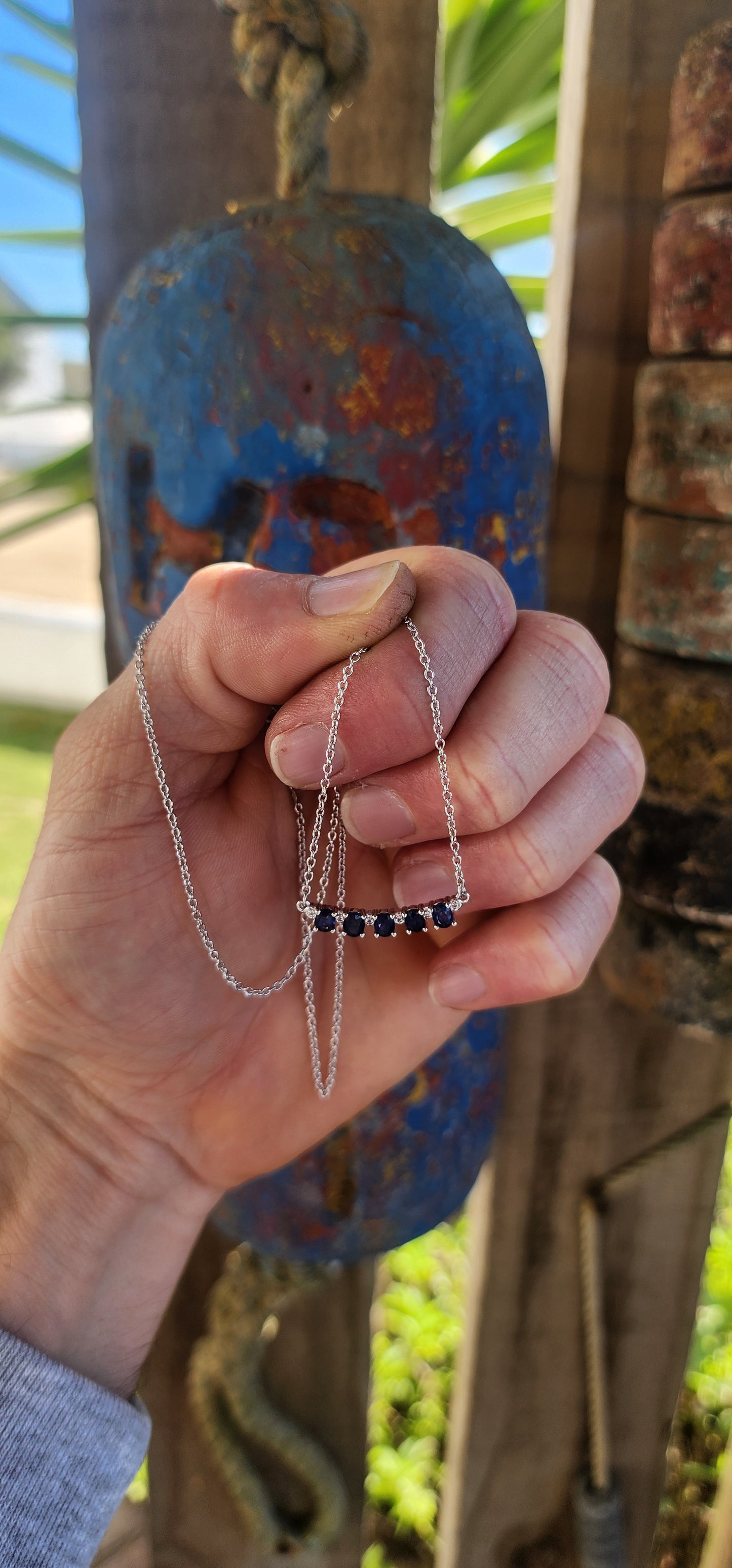 Marvelous in Blue – Sterling Silver & Sapphire Pendant.