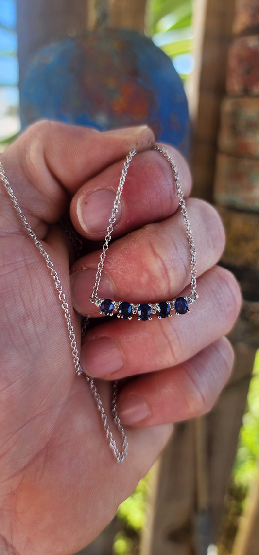 Marvelous in Blue – Sterling Silver & Sapphire Pendant.