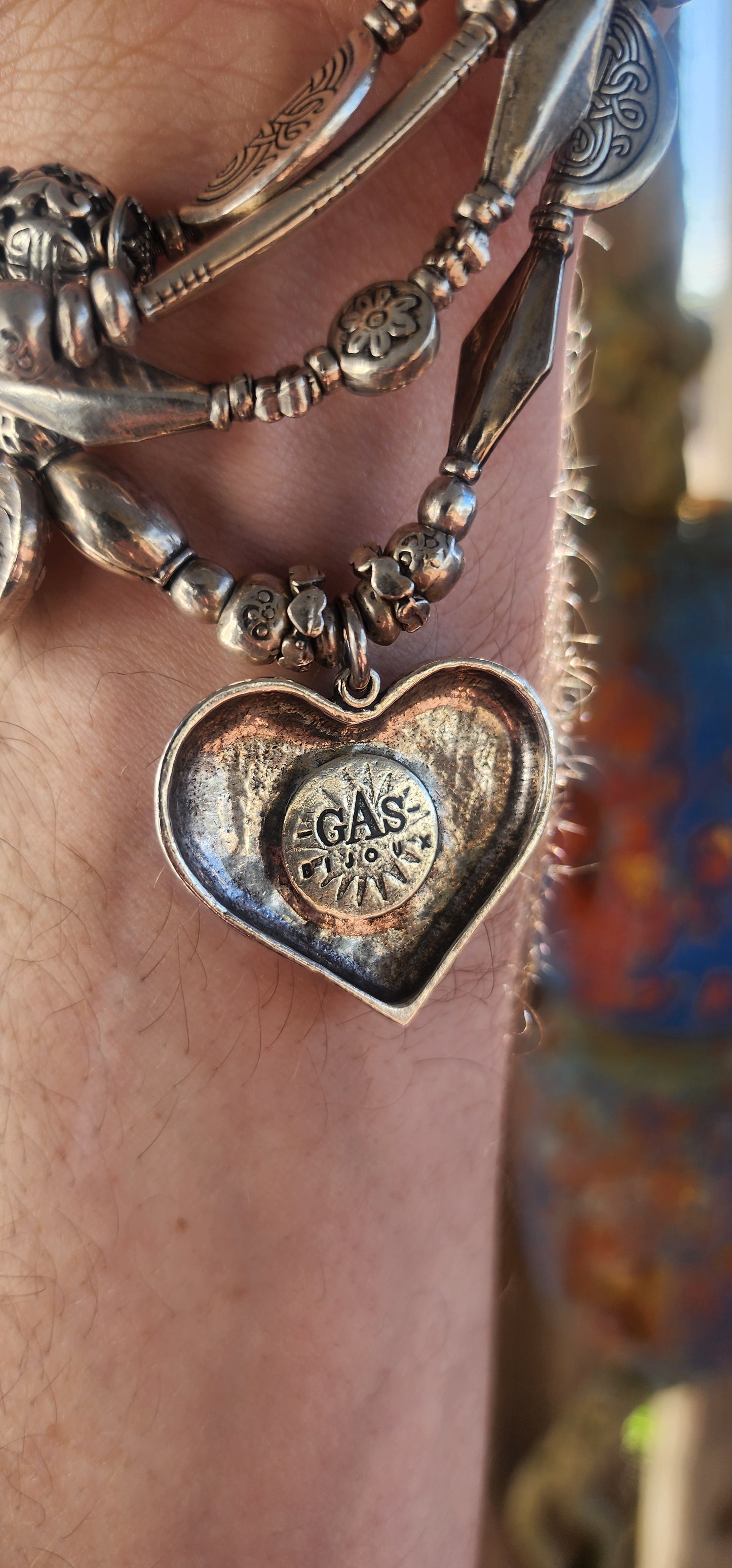 This chunky designer multi-strand heart necklace by Gas Bijoux is a bold and romantic statement piece that perfectly embodies the brand’s signature blend of bohemian luxury and Parisian sophistication.