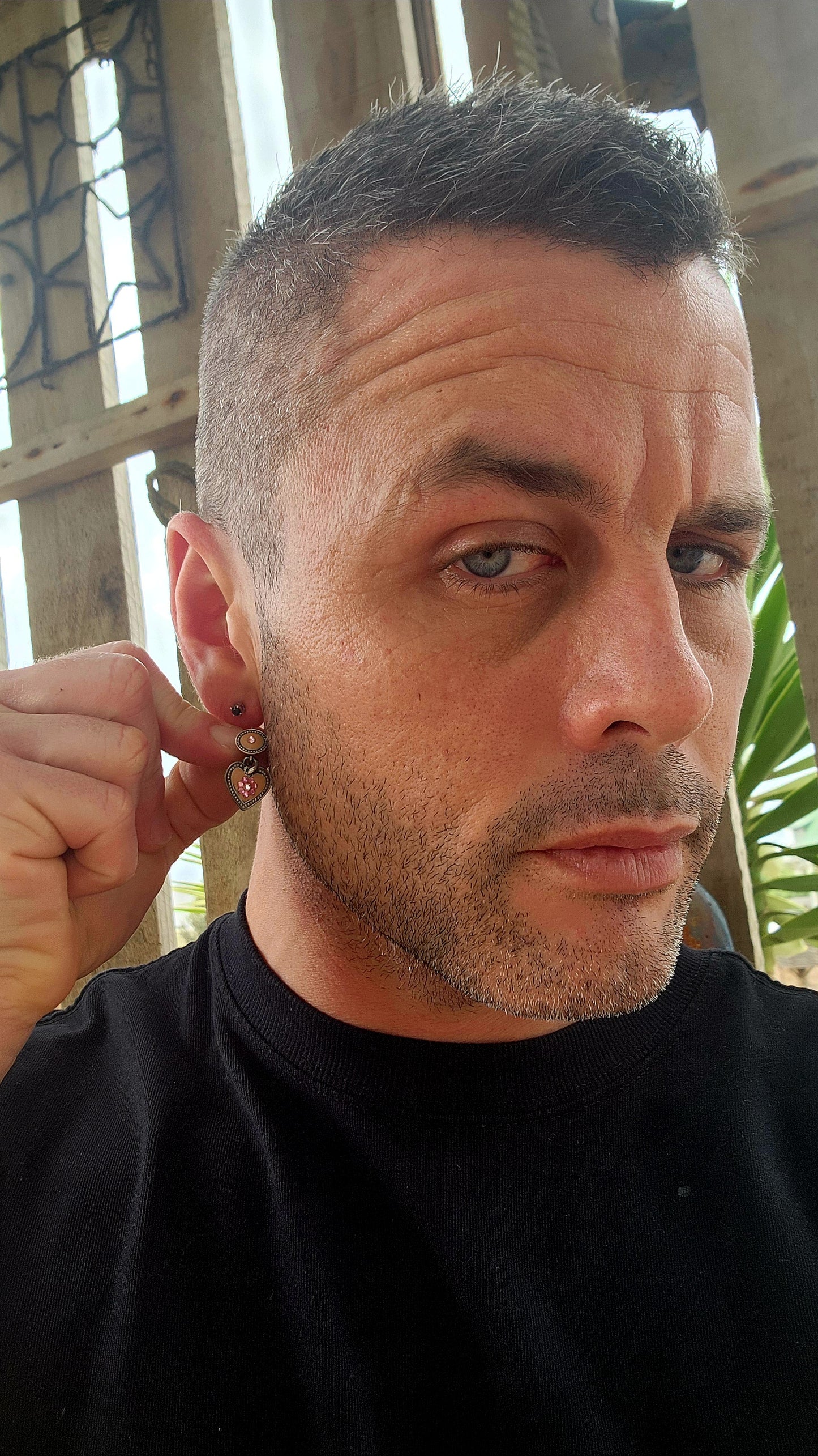 Pair of Designer Heart Drop Earrings by Gas Bijoux (France).