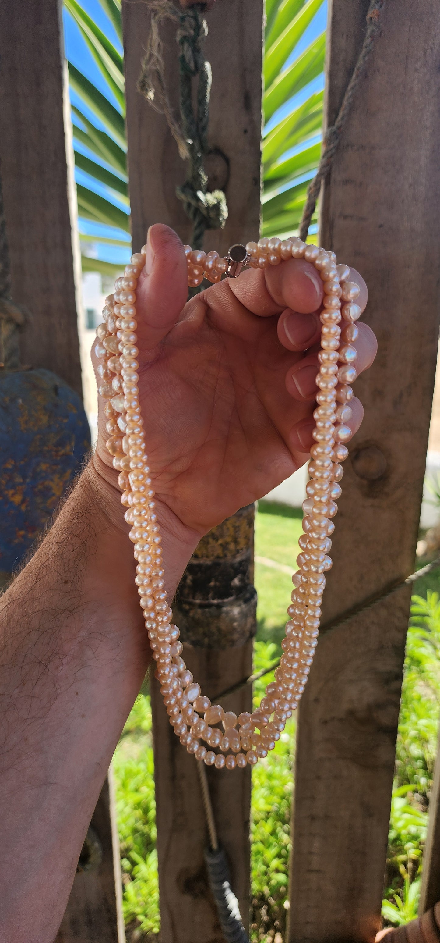Beautiful and elegant — this chunky four-strand freshwater pearl necklace is a true statement of natural beauty.
