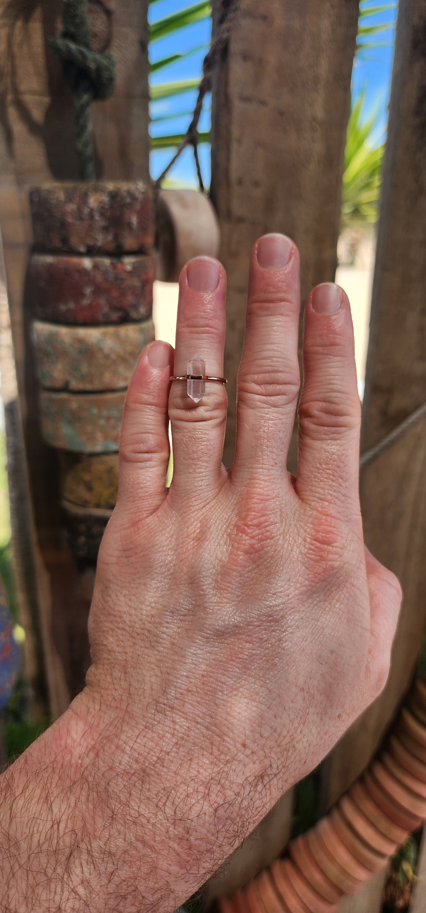 Prepare for liftoff with this delightfully modern and otherworldly ring — a bold blend of cosmic minimalism and playful design.