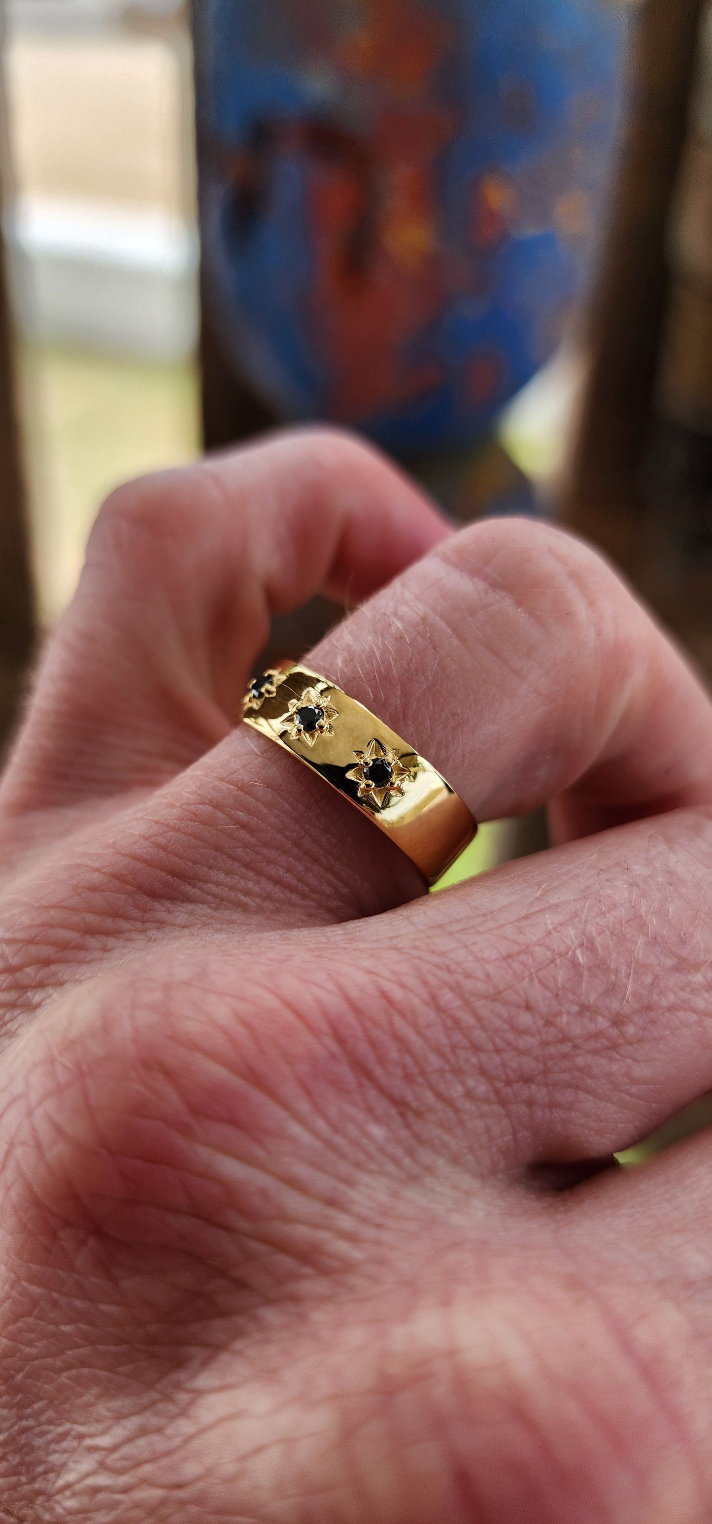 Black Diamond Gypsy-Style Ring -
A bold treasure steeped in history and quiet power.