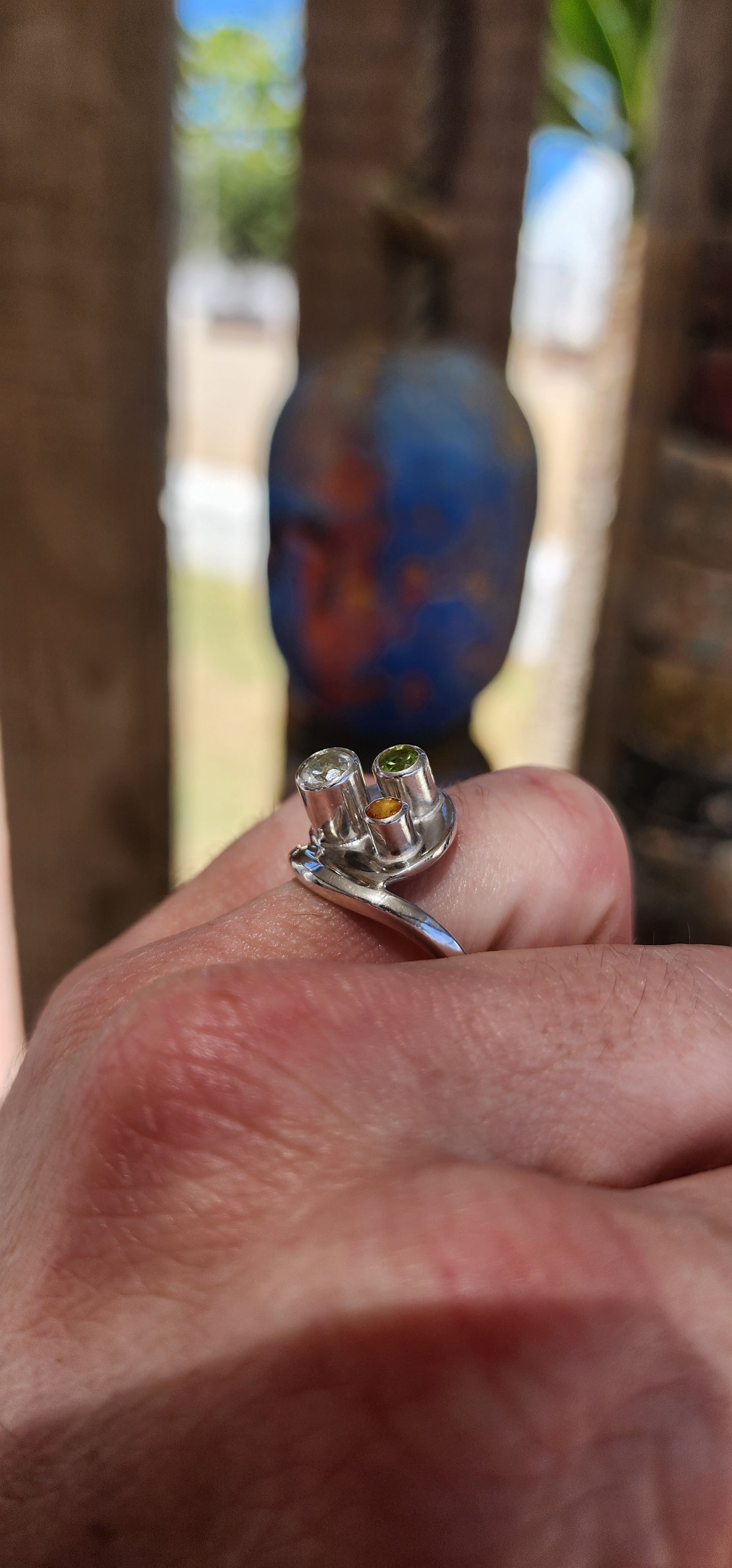 Bold, arty, and completely one-of-a-kind — this fabulous artisan-made ring is a wearable sculpture.