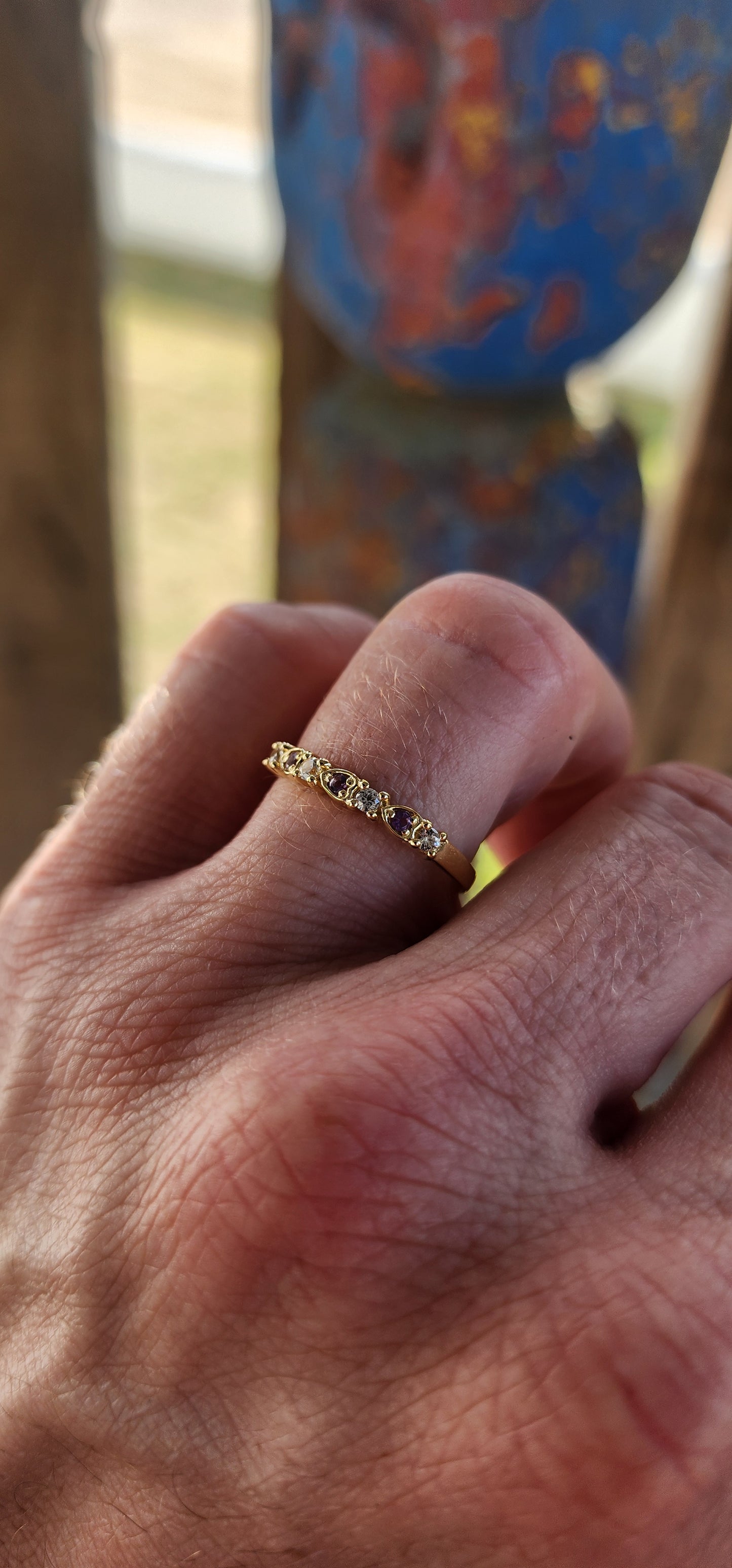 Violet Whisper Stacking Ring – Amethyst.