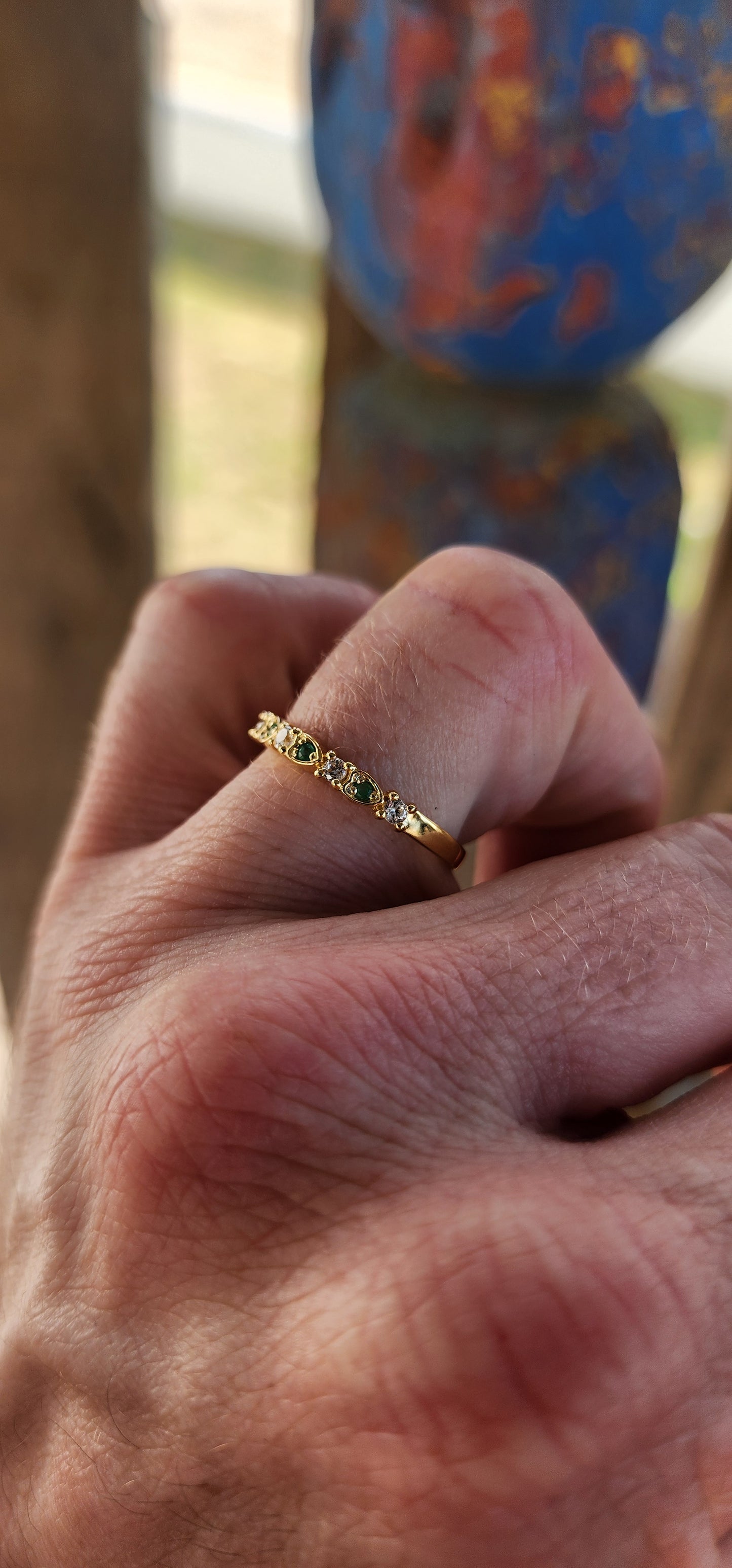 Forest Glow Stacking Ring – Chrome Diopside