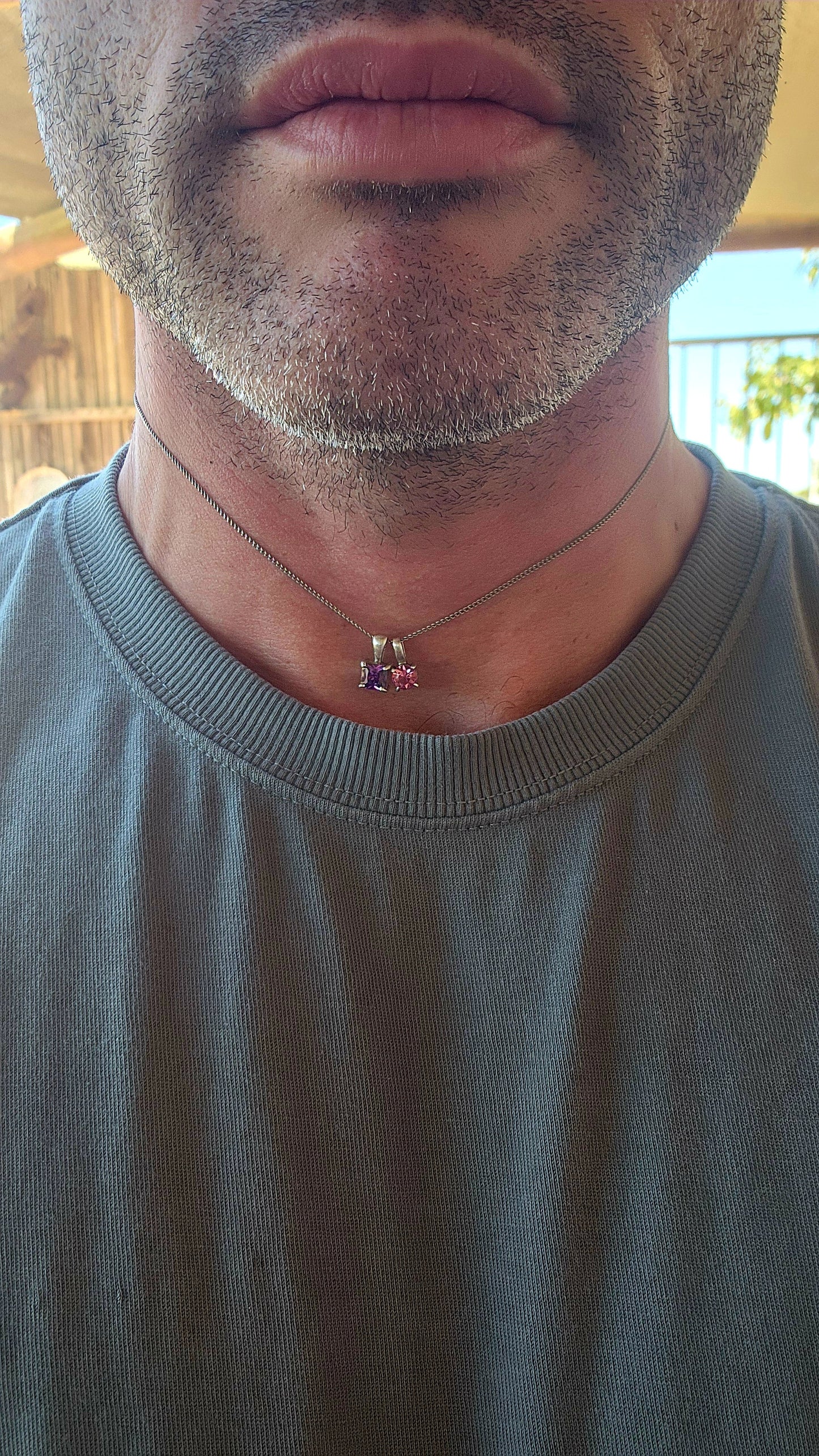 Double the charm, double the sparkle! This playful little beauty features two minimalist sterling silver pendants suspended together on a fine sterling silver chain.